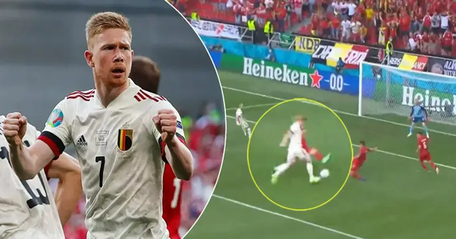 Rey de Bélgica: De Bruyne corta a 3 jugadores de Dinamarca y brinda una asistencia inteligente a Thorgan Hazard