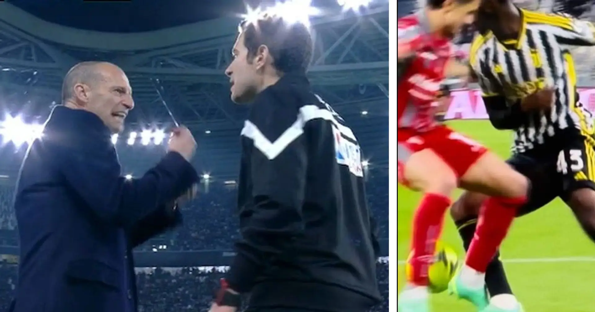 Juventus danneggiata dall'arbitro contro la Cremonese: un'immagine mostra il rigore netto negato su Iling-Junior