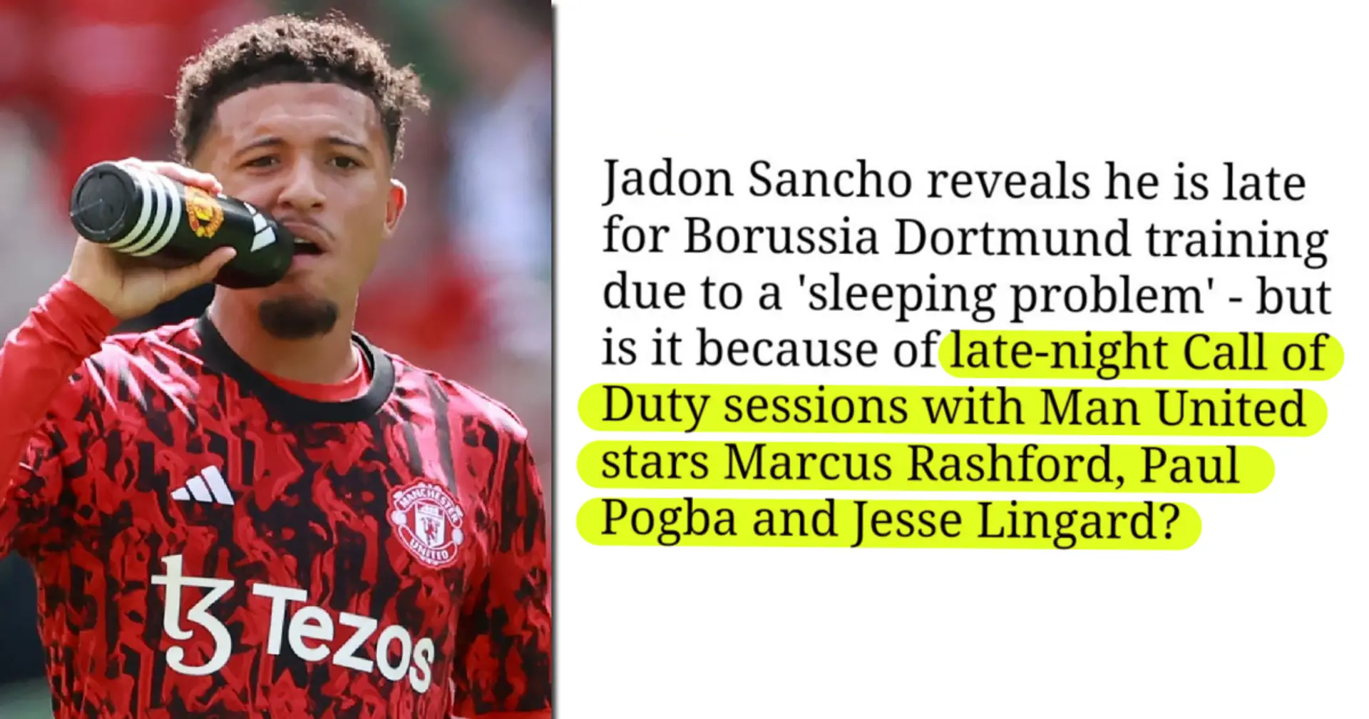 "Wenn ihr glaubt, dass Ten Hag falsch liegt - was ist das?": Sanchos Einstellungsproblem bei Man City, Dortmund & England enthüllt 