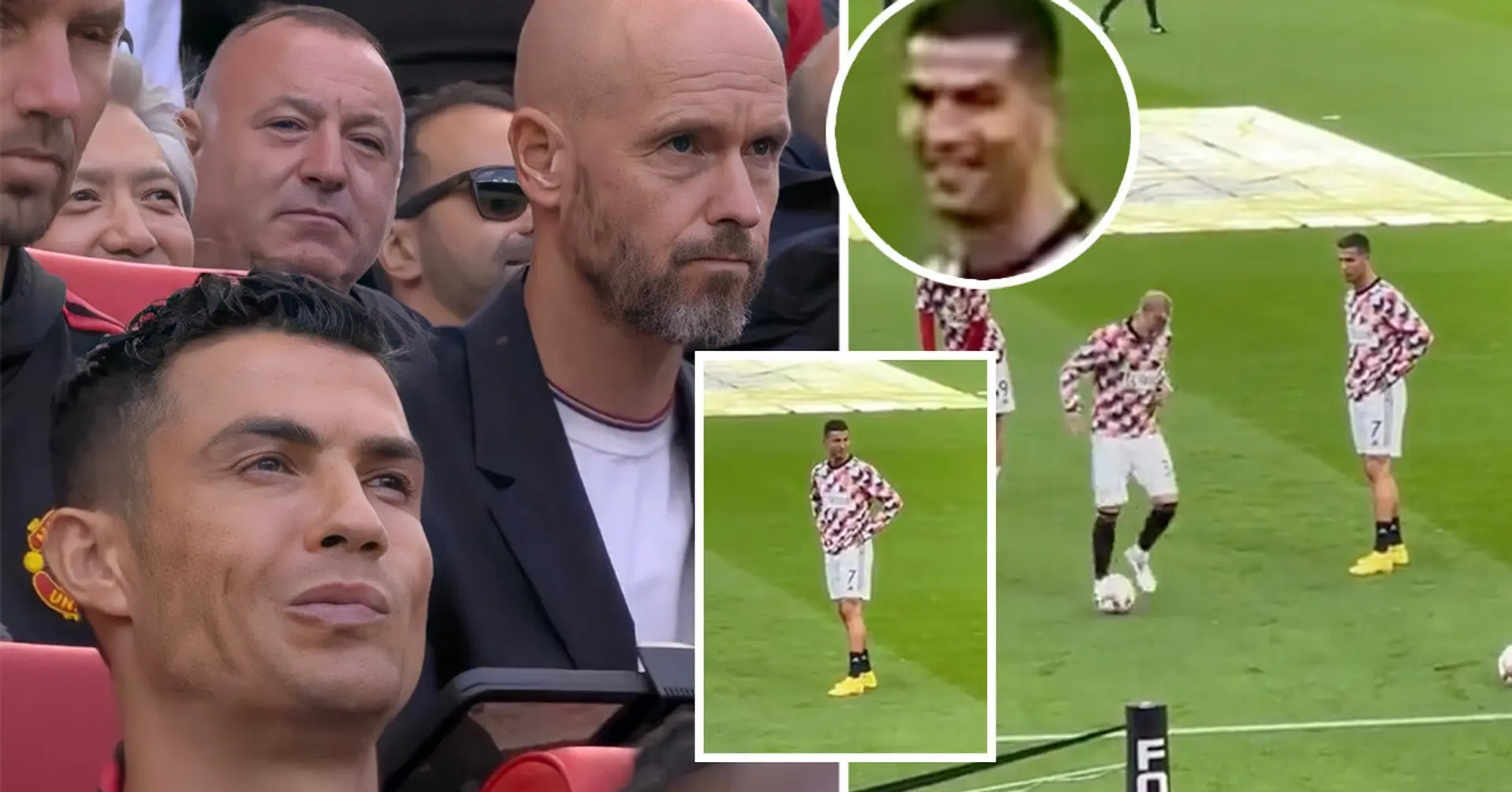 Ein Video zeigt Ronaldos Reaktion auf das Dribbeln von Van de Beek - der Niederländer zeigte sein Können direkt vor Cristiano 