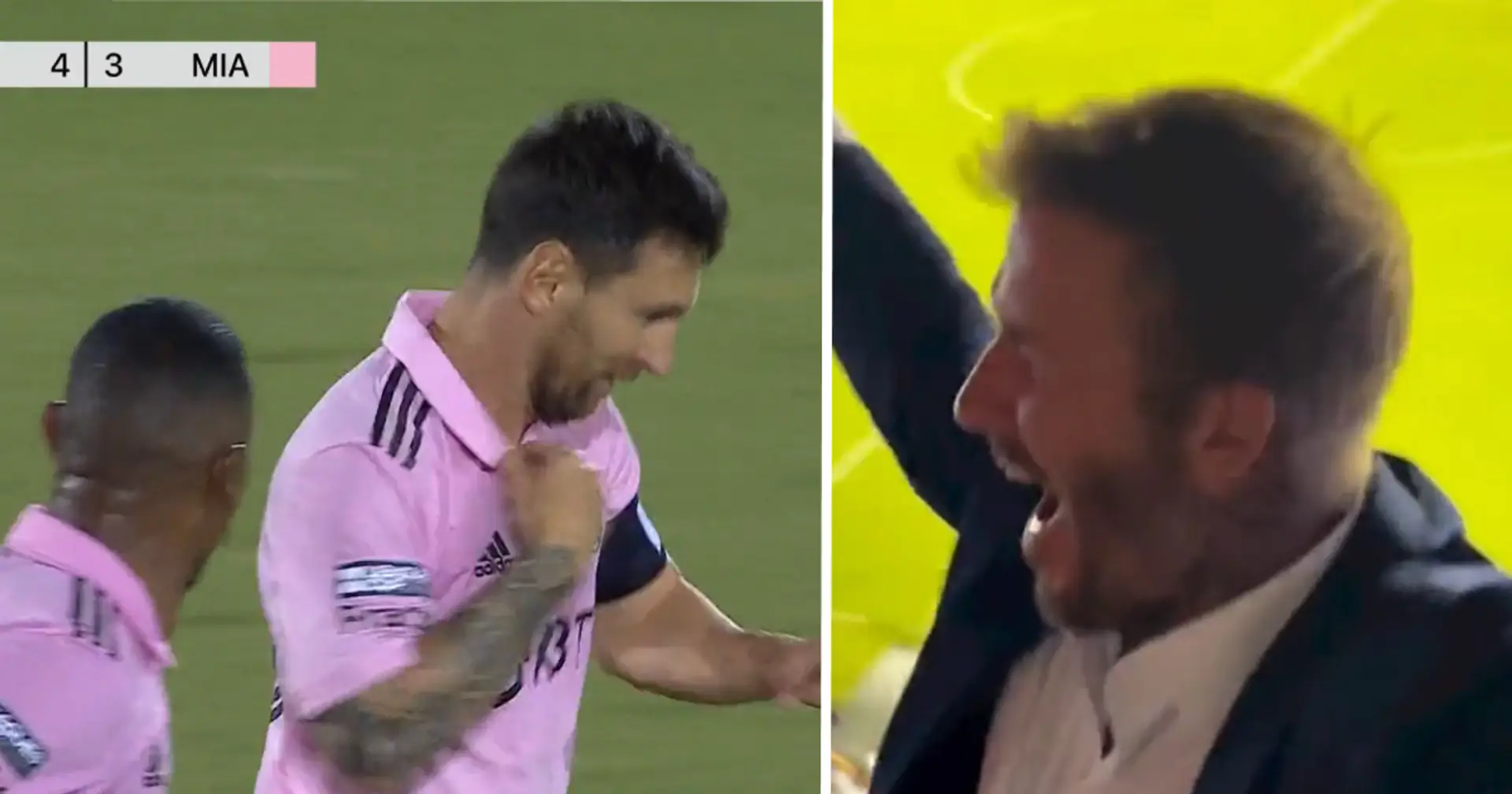 La réaction du propriétaire de l'Inter Miami, David Beckham, à un autre but sur coup franc de Messi repéré