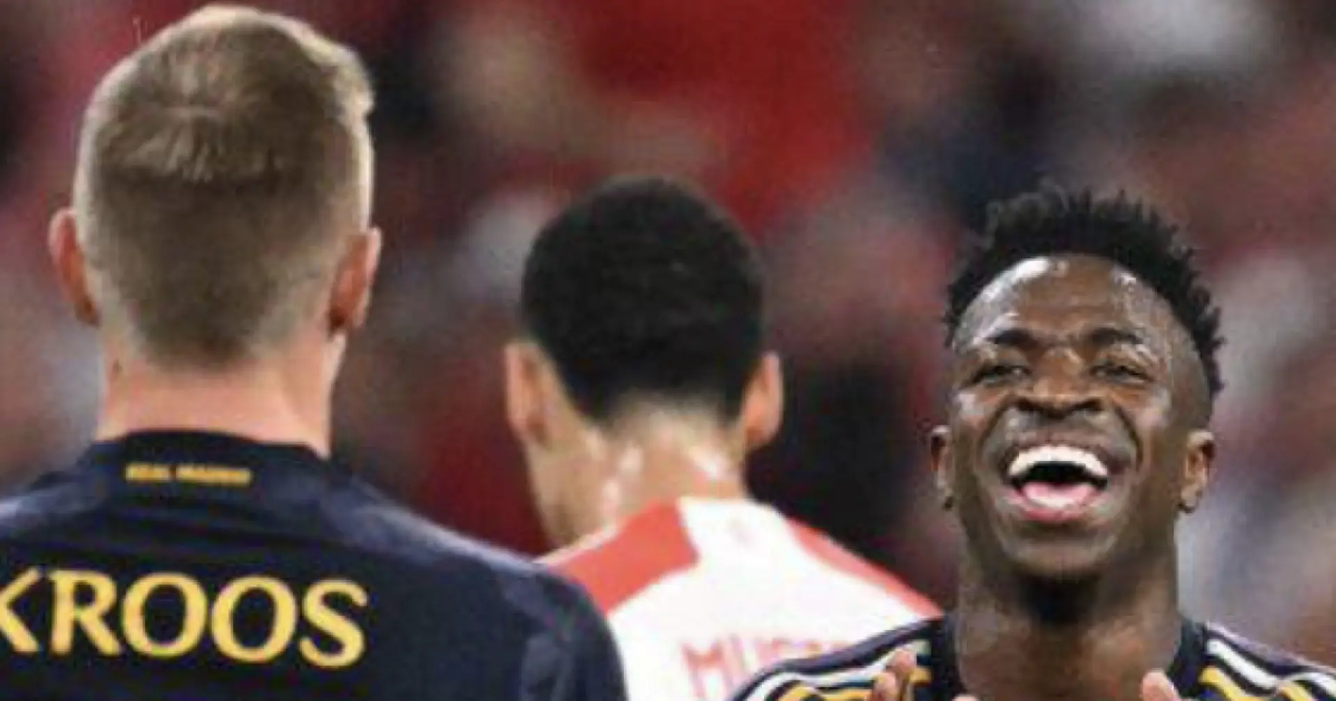 Vinicius Junior's reaction to Toni Kroos' brilliant assist v Bayern caught on camera