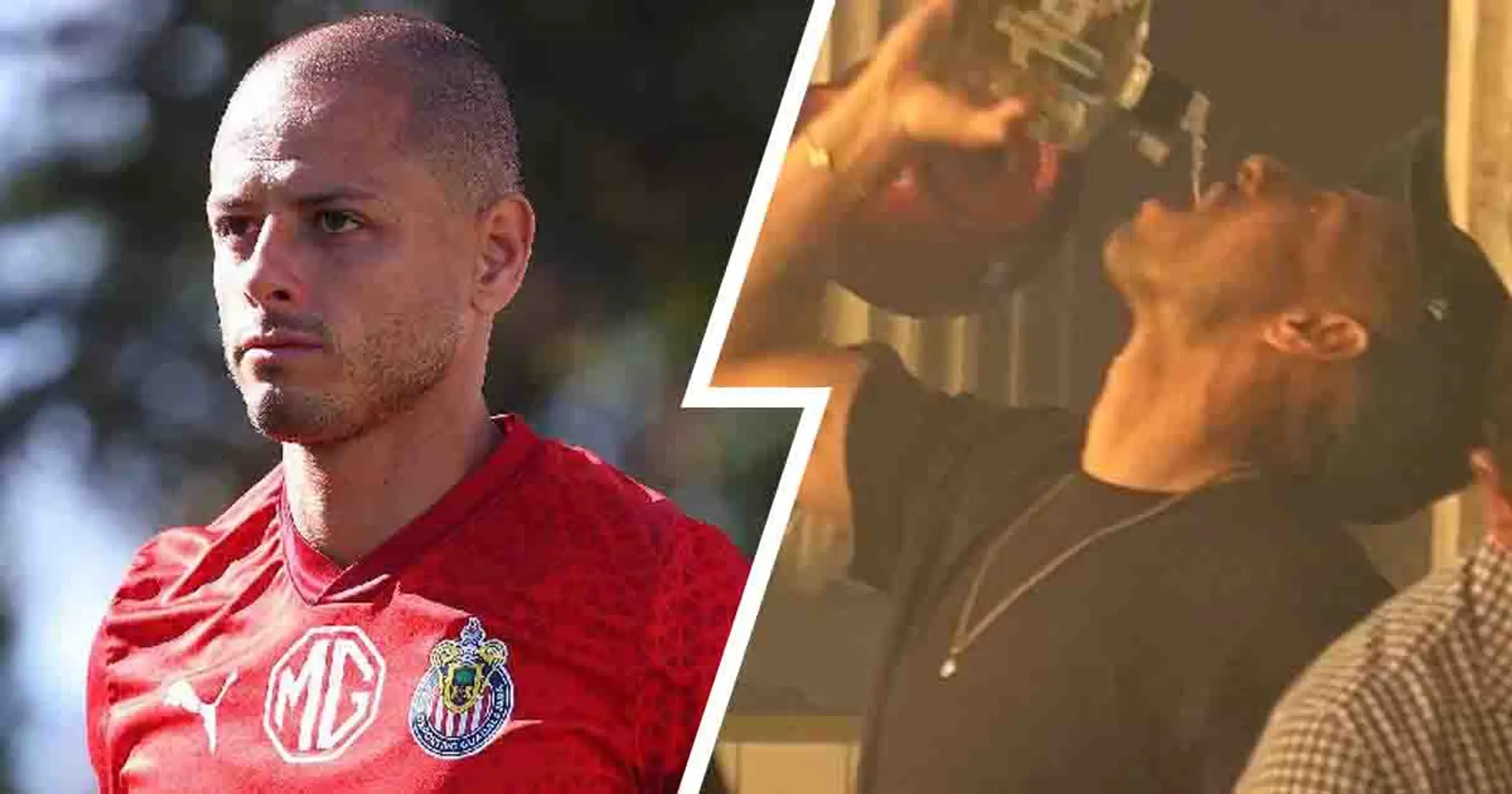 Spotted: Chicharito celebrates first Chivas goal in 14 years by drinking tequila right off the bottle