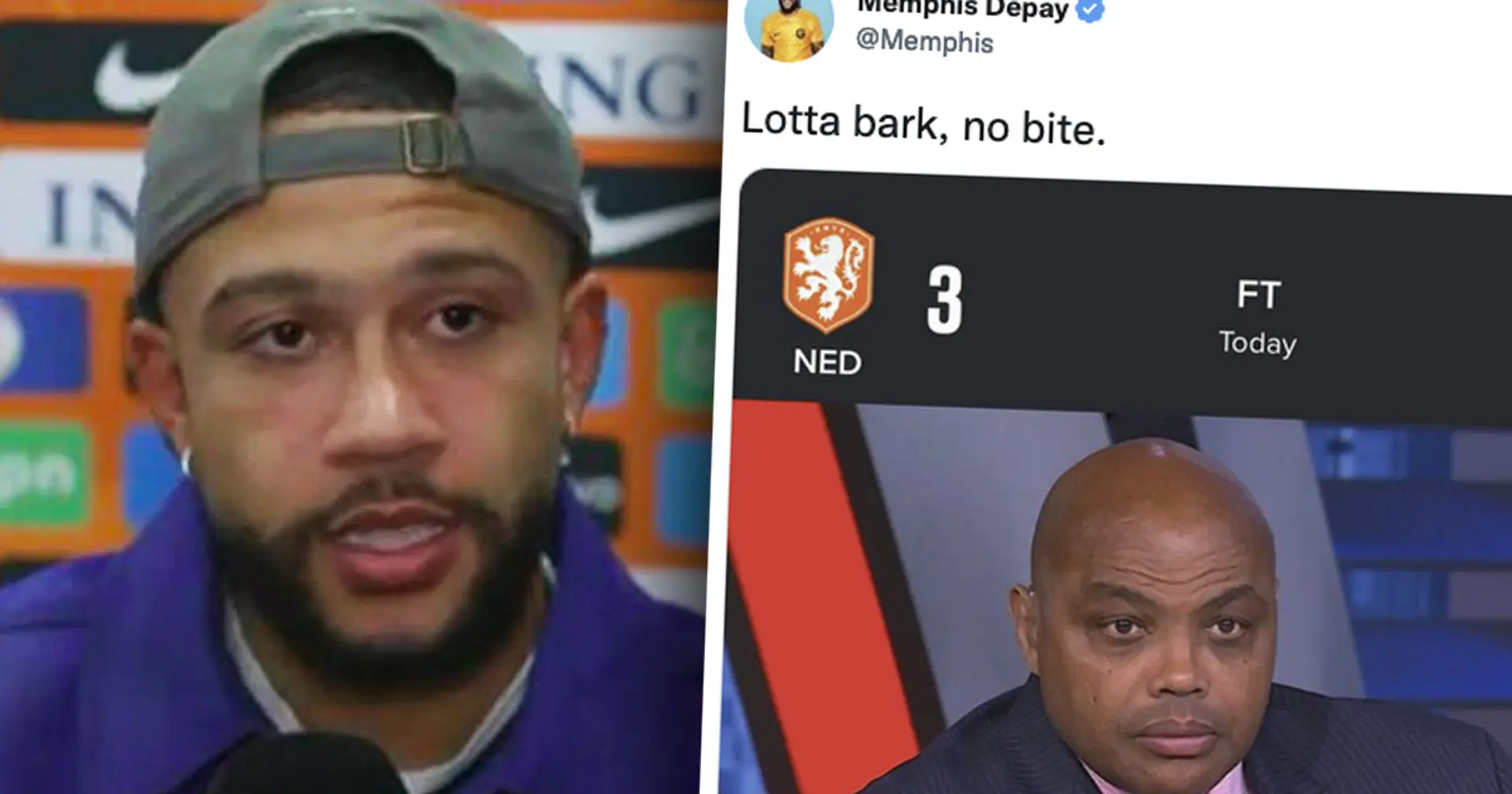 'Lotta bark, no bite': Memphis mocks TV pundit after the Netherlands beat USA at World Cup