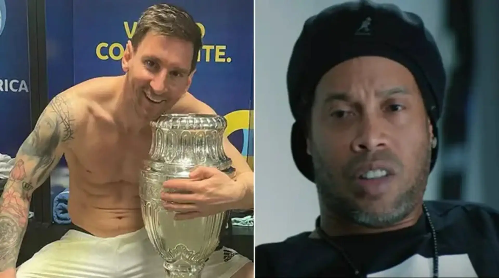 'Estaba triste': Ronaldinho se pronuncia sobre su apoyo a Messi en la final de la Copa América