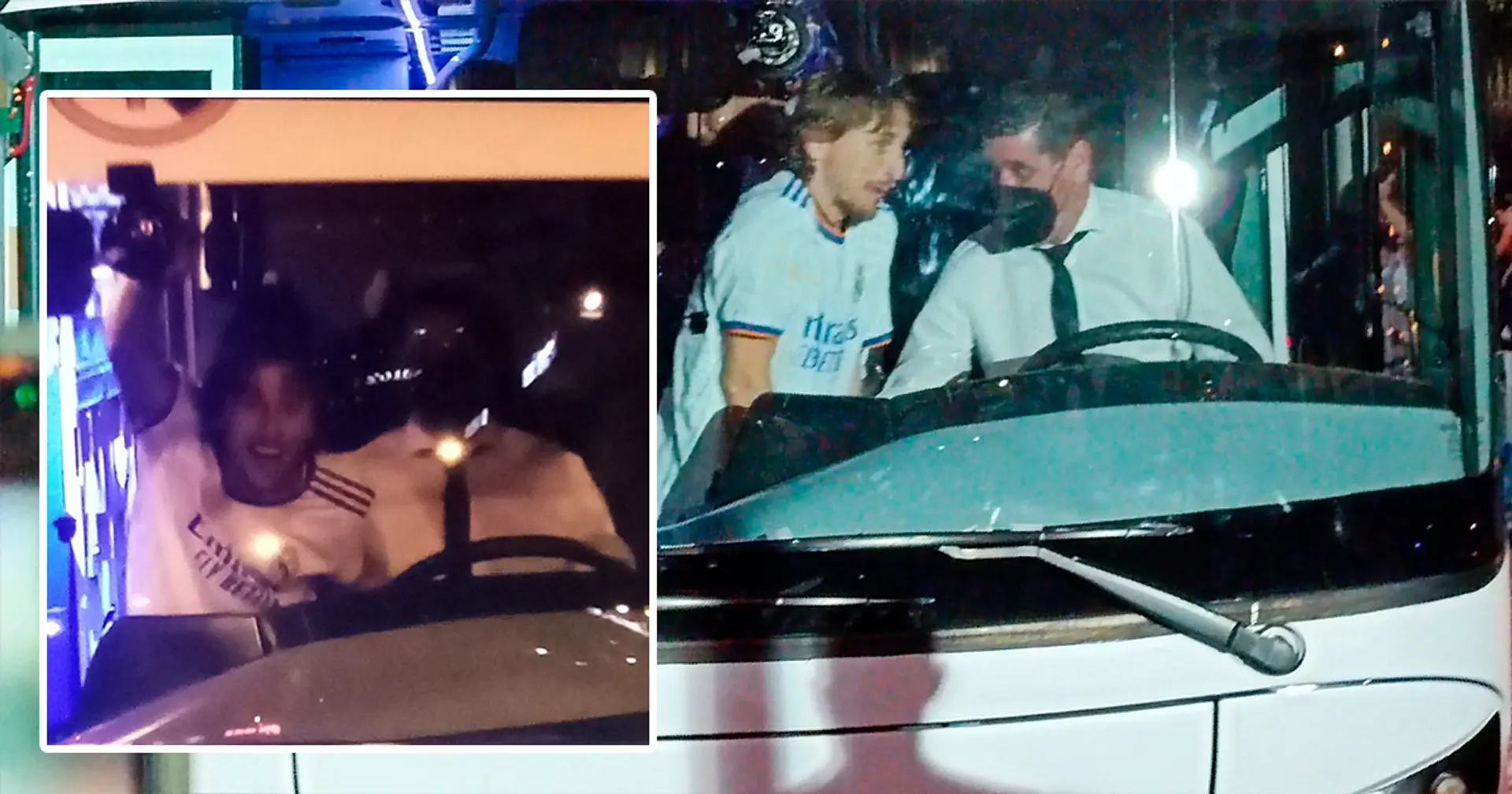 Caught on camera: Modric asked to drive team bus during title celebration 