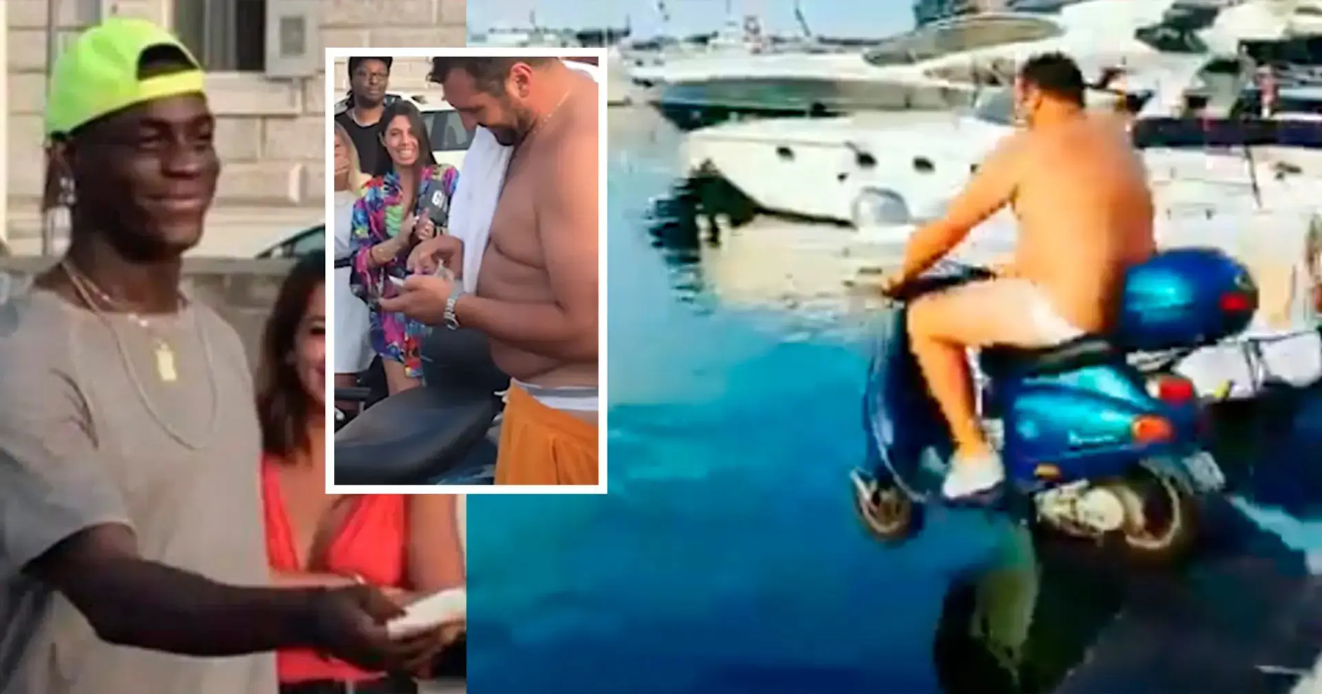 Balotelli paga 2.000€ al dueño de un bar para que tire su moto al mar