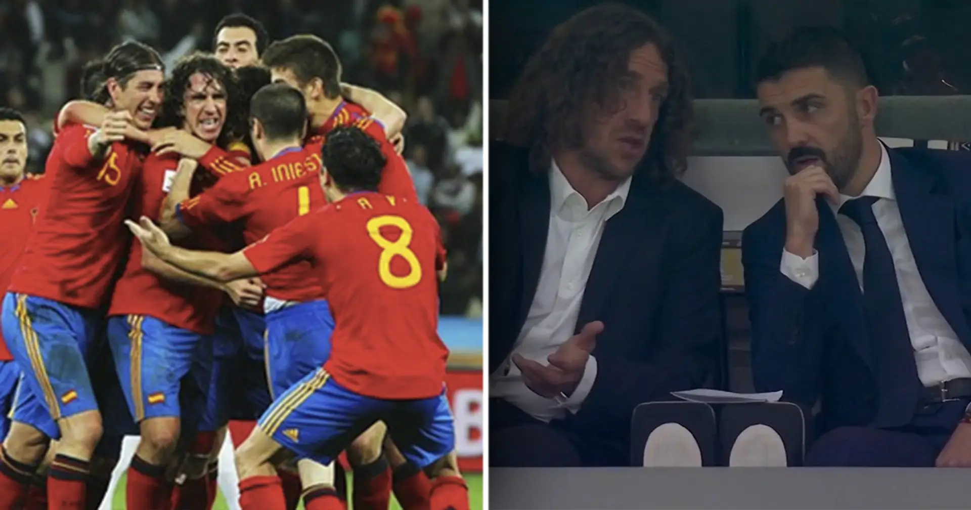 3 Barca legends caught on camera during Spain-Germany clash