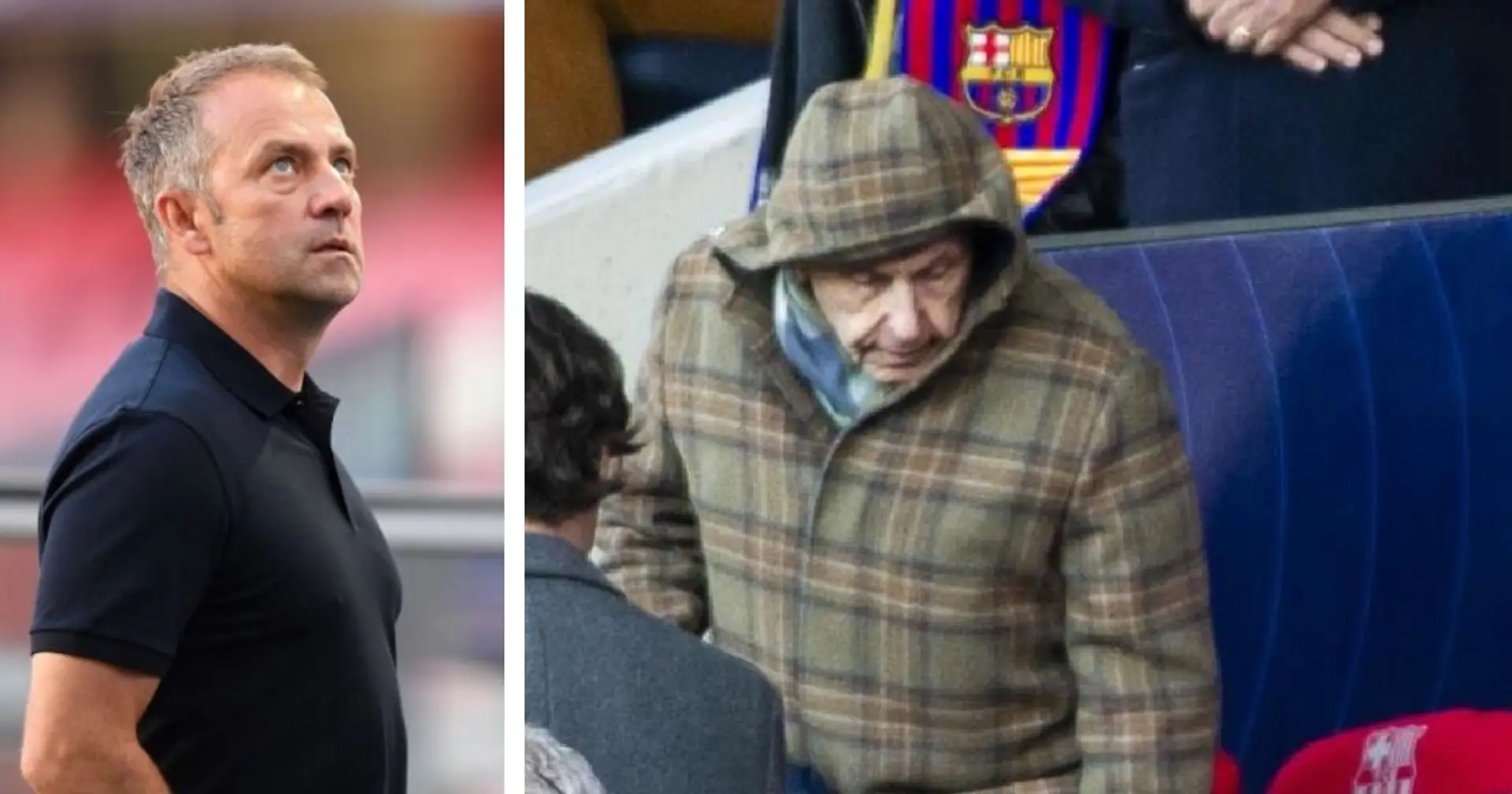 Hansi Flick's agent spotted with Laporta during Barca v Getafe 
