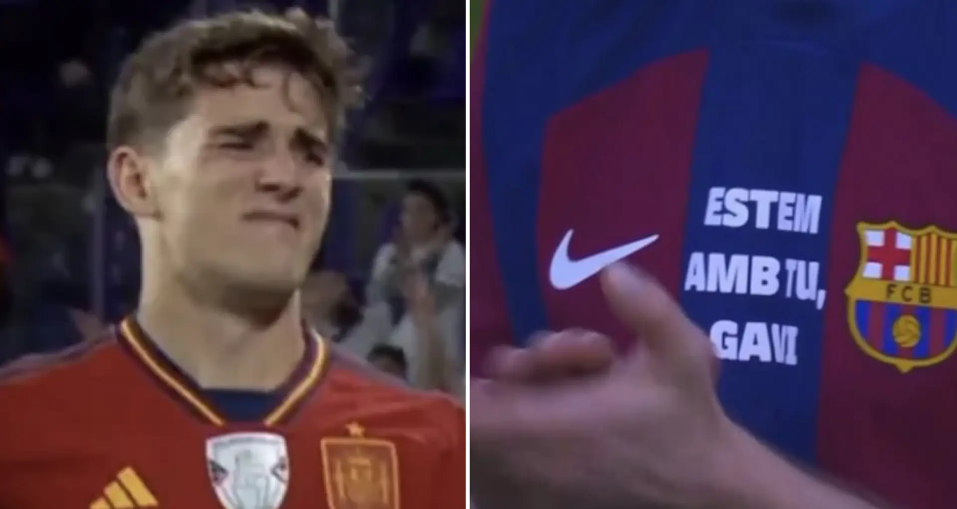 El emotivo gesto de los jugadores del Barcelona hacia Gavi antes del partido vs Rayo Vallecano