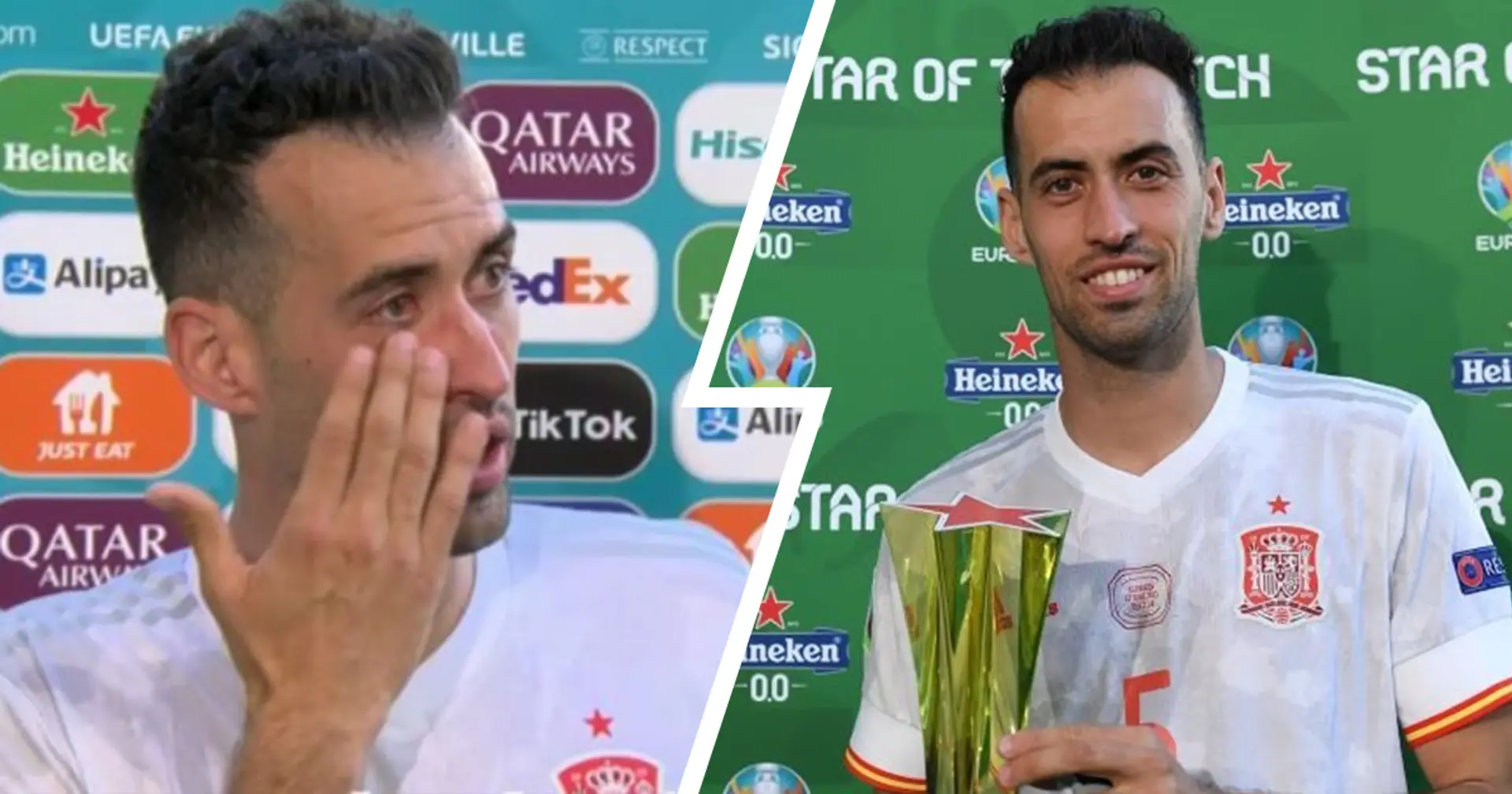 Busquets cries in post-match interview, wins MOTM prize in his first post-Covid game