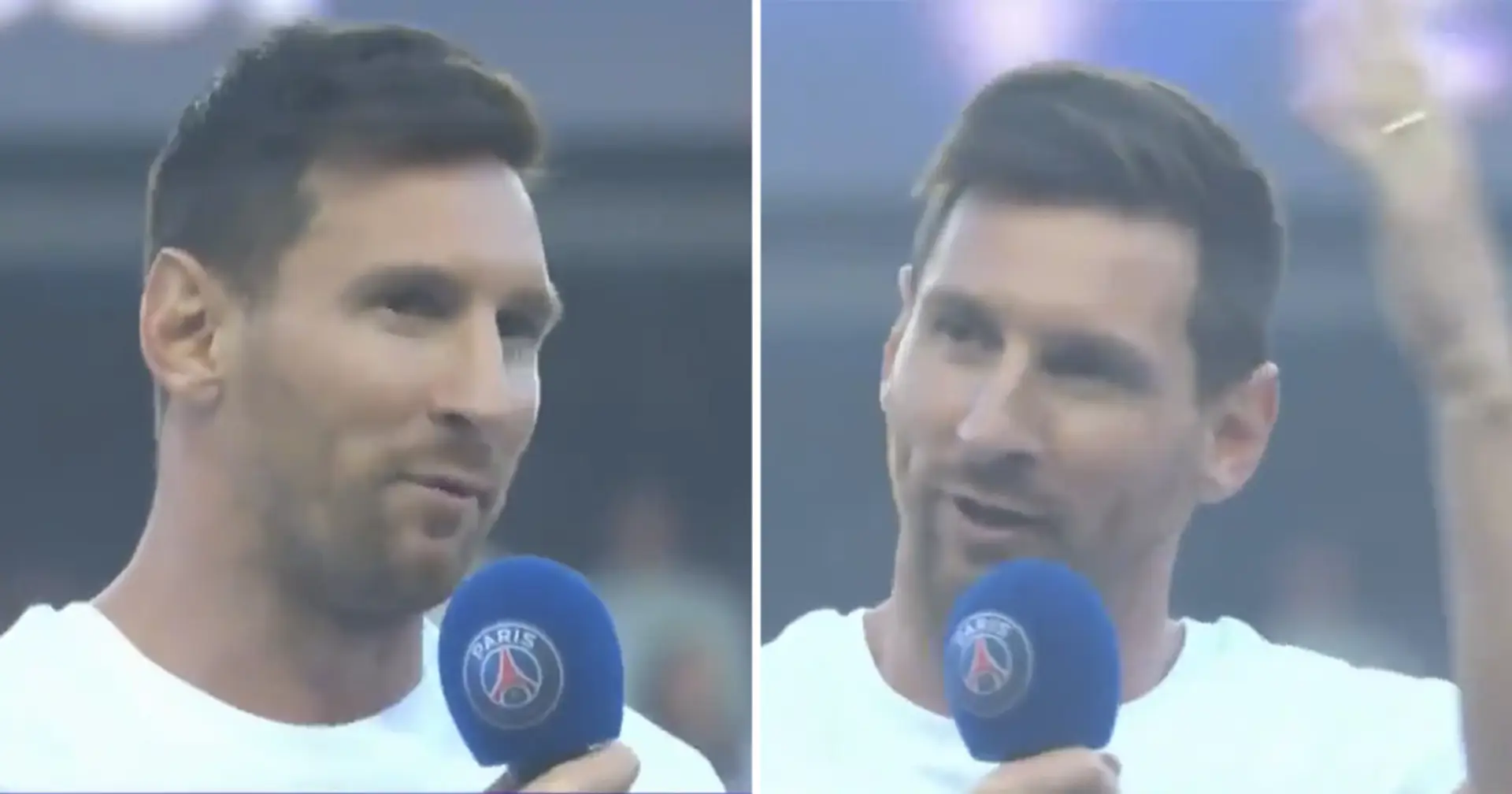 'It was a very special week': Messi makes first speech in front of huge PSG fan crowd