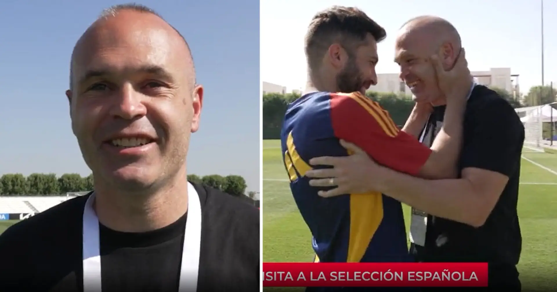 Iniesta pays visit to Spain camp in Qatar, meets Pedri and other Blaugranas (video)