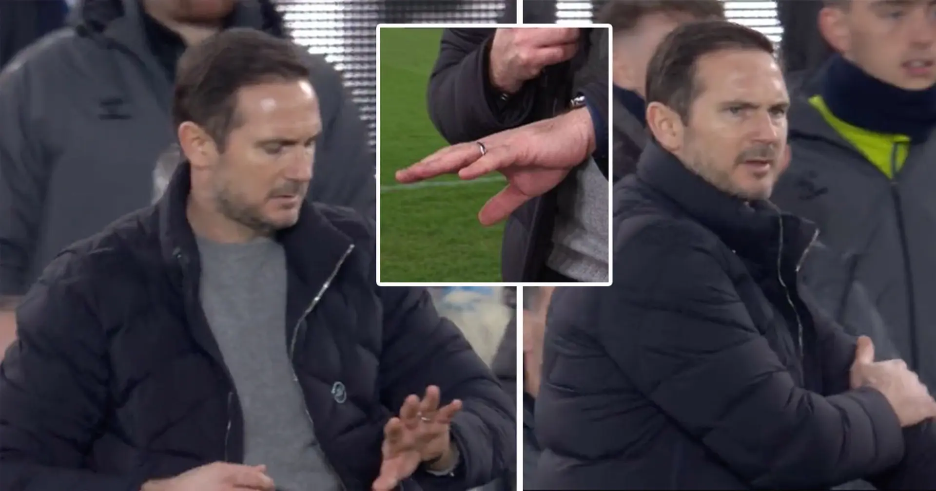 Von Kamera erwischt: Frank Lampard brach sich die Hand, als er den späten Sieg von Everton gegen Newcastle feierte