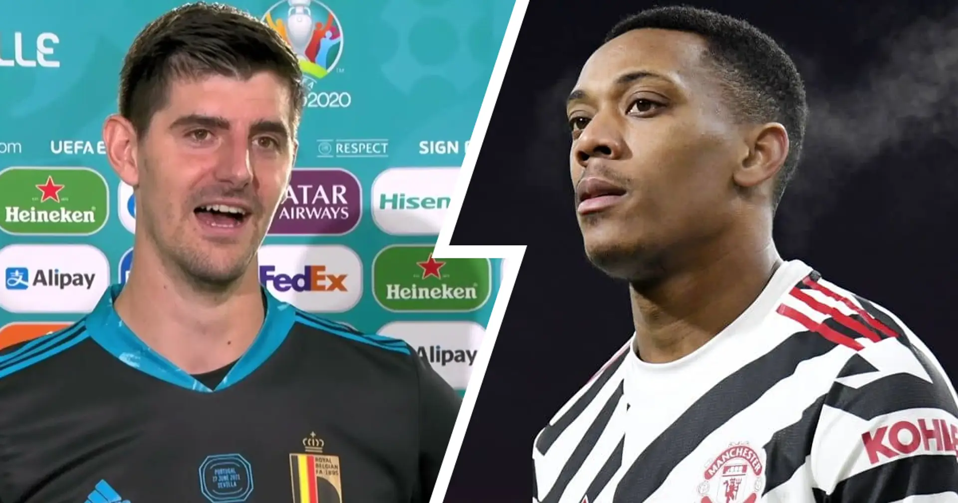 'He’s not a major player': Thibaut Courtois brutally trolls Anthony Martial during Euro 2020 interview