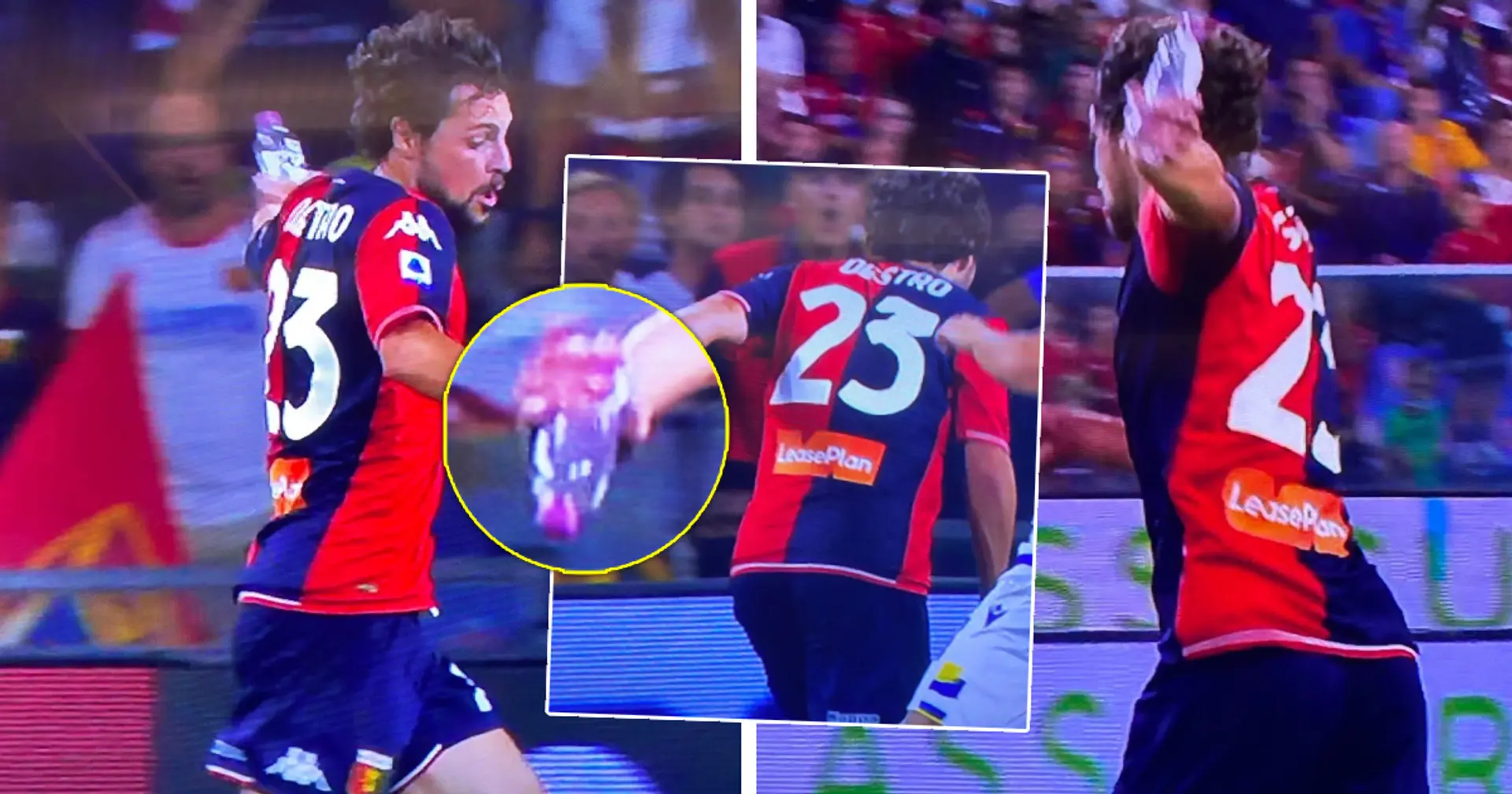 Serie A striker scores with bottle of water in his hand – spotted & explained