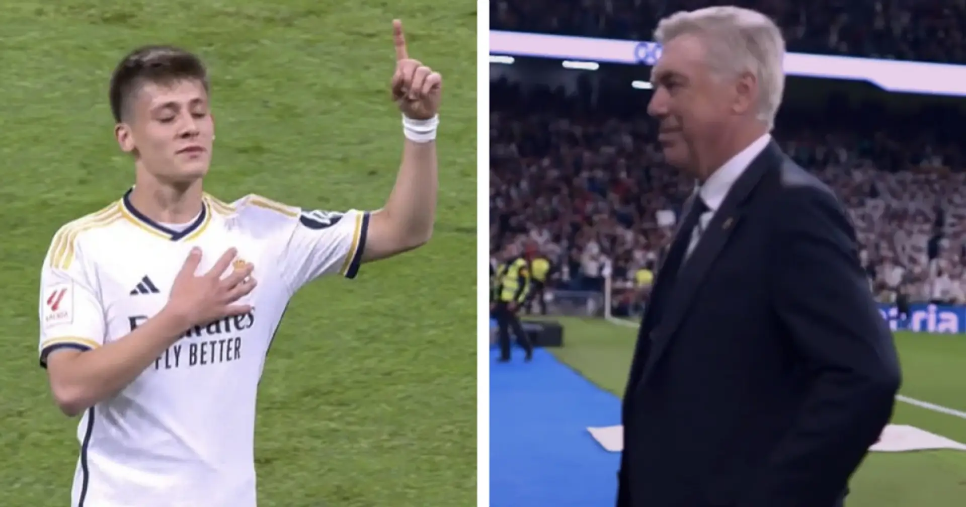 Carlo Ancelotti reaction to YET ANOTHER Arda Guler goal caught on camera