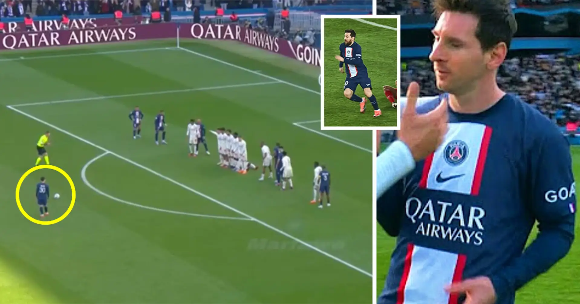 Sie sind genial! Sekunden vor dem herausragenden Tor von Lionel Messi in der 95. Minute zum 4:3 duckte sich Marco Verrati rechtzeitig in der Mauer 
