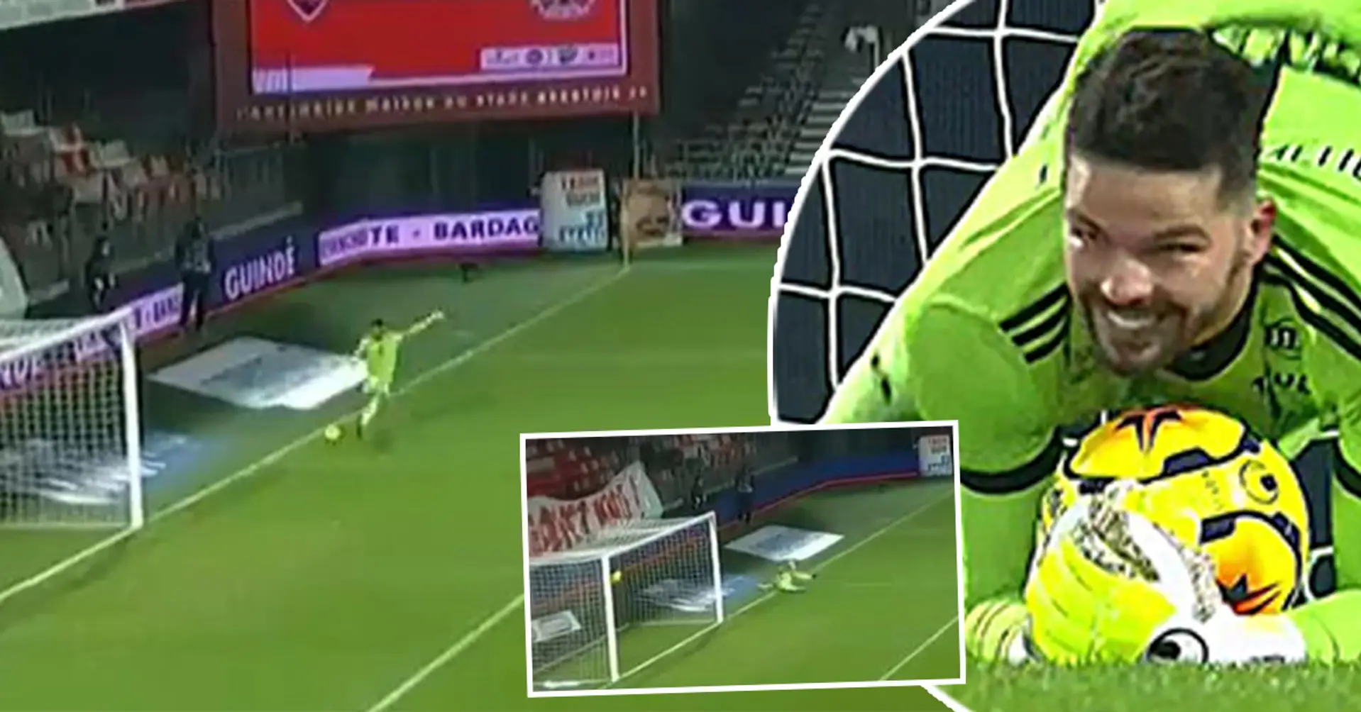 Ligue 1 goalkeeper almost scores the most ridiculous own goal ever