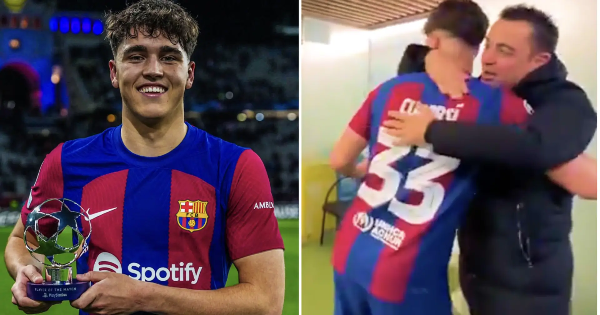 "T'as fait quoi là ?! T'es fou !": Les joueurs du Barça couvrent Pau Cubarsi de louanges après sa masterclass contre Naples