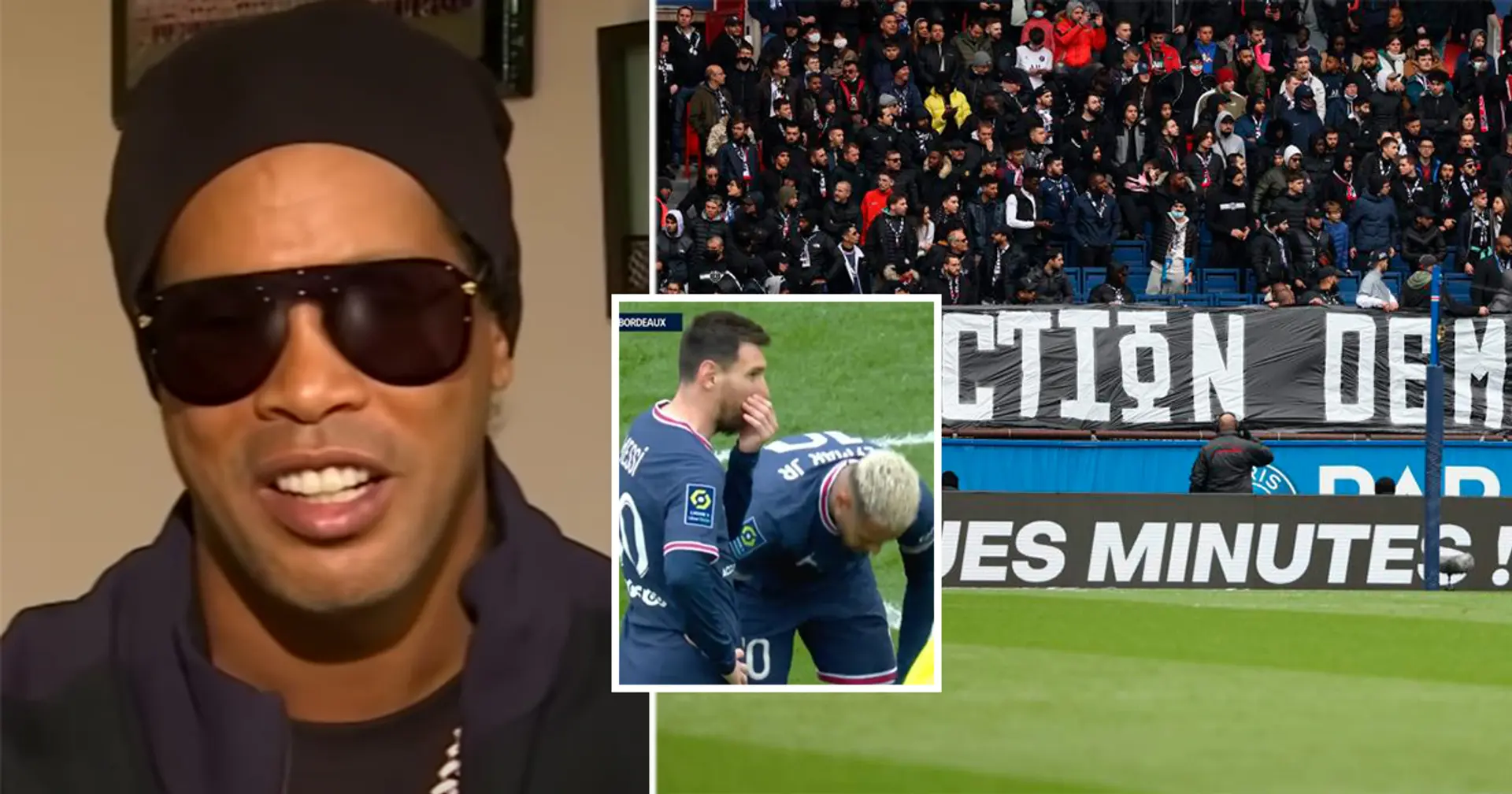 Ronaldinho defends PSG fans, explains why they booed Messi and Neymar
