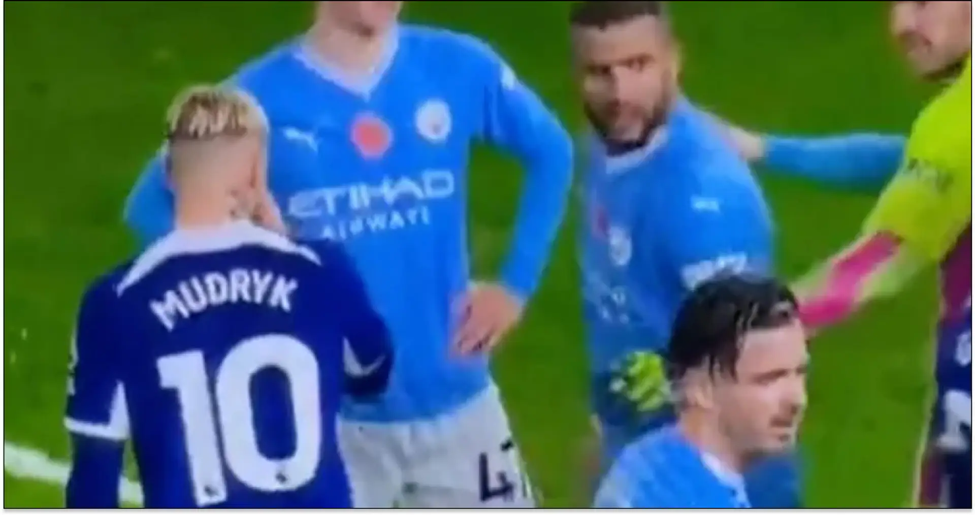 'That's a s***housery award': Mudryk appears to wipe snot on Walker's shirt