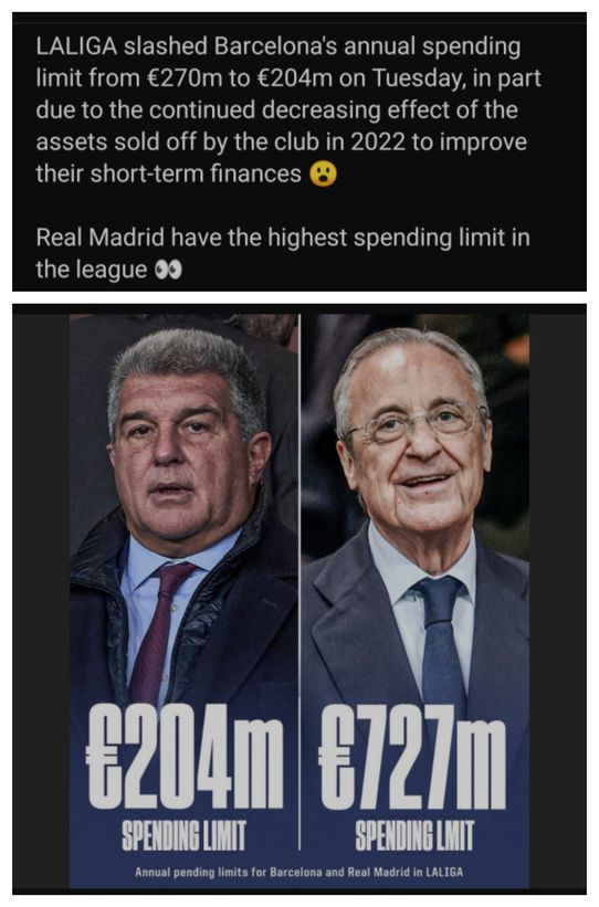 😰LA LIGA SLASH BARCA's ANNUAL SPENDING POWER FROM €270M to €204M for Activating 5 Economic Levers❗