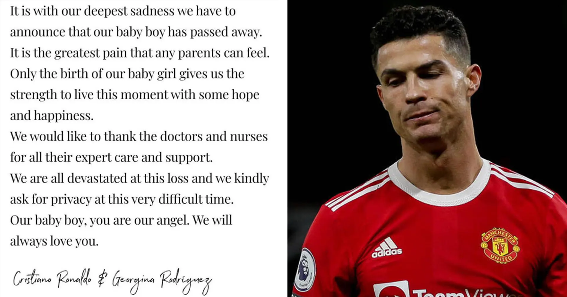 Dramma per l'ex stella della Juventus Cristiano Ronaldo: 'Uno dei nostri bimbi è morto' 