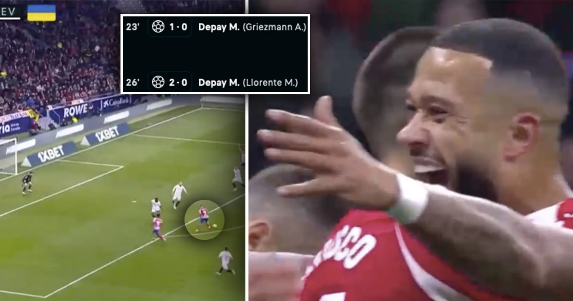 Memphis scores two against Sevilla, one goal is truly special