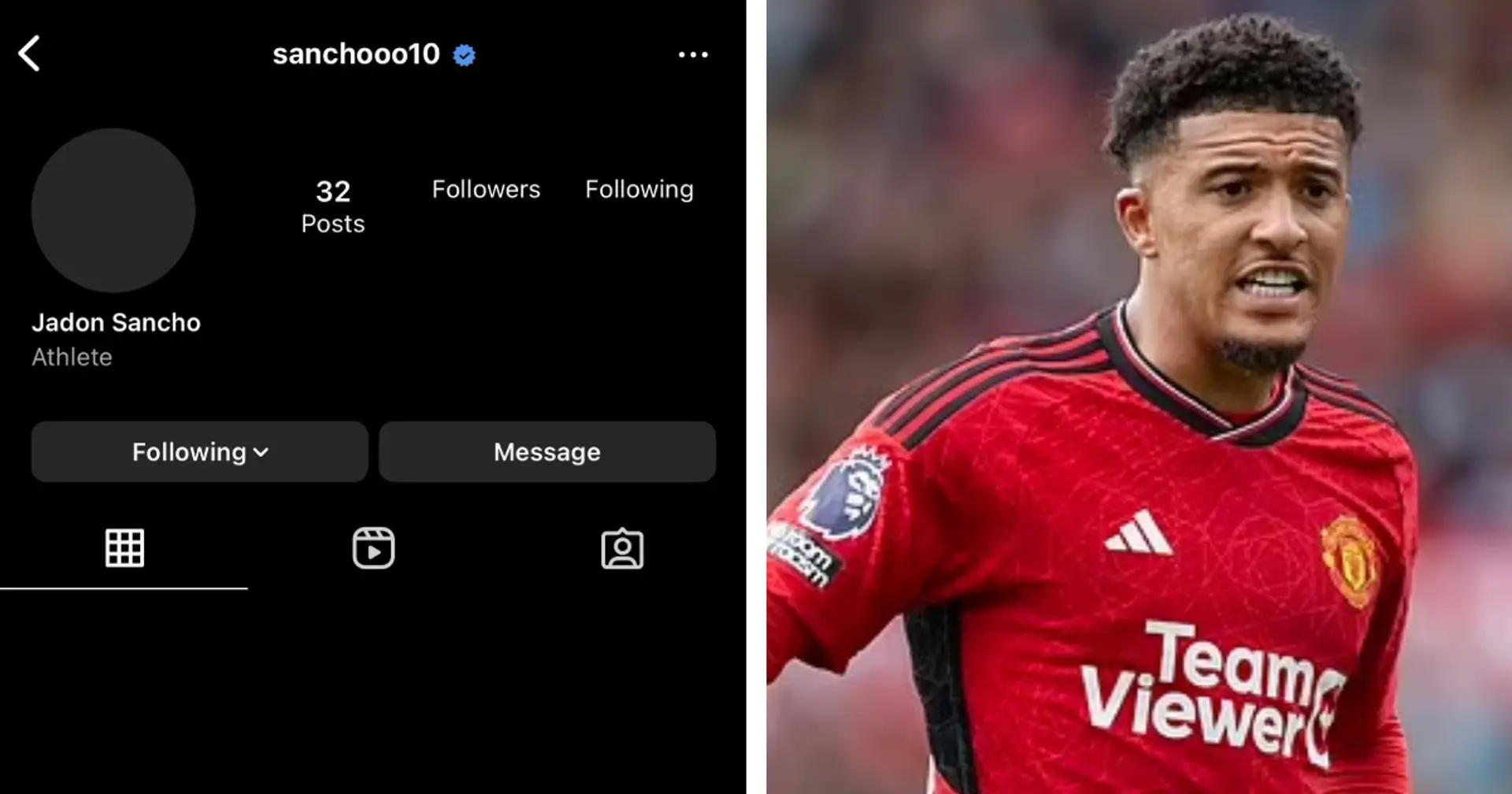 Jadon Sancho deletes Instagram account amid ongoing feud with Erik ten Hag
