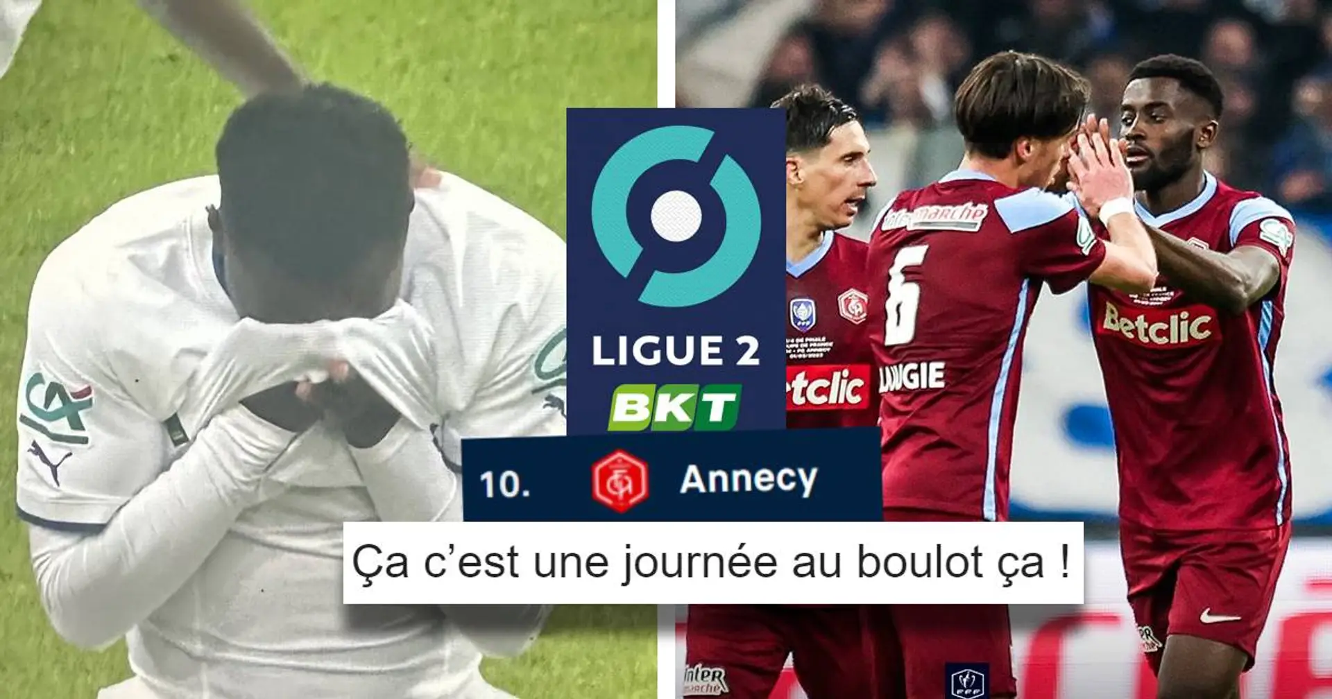 Annecy, 10e de Ligue 2, élimine l'OM de la Coupe de France au Vélodrome