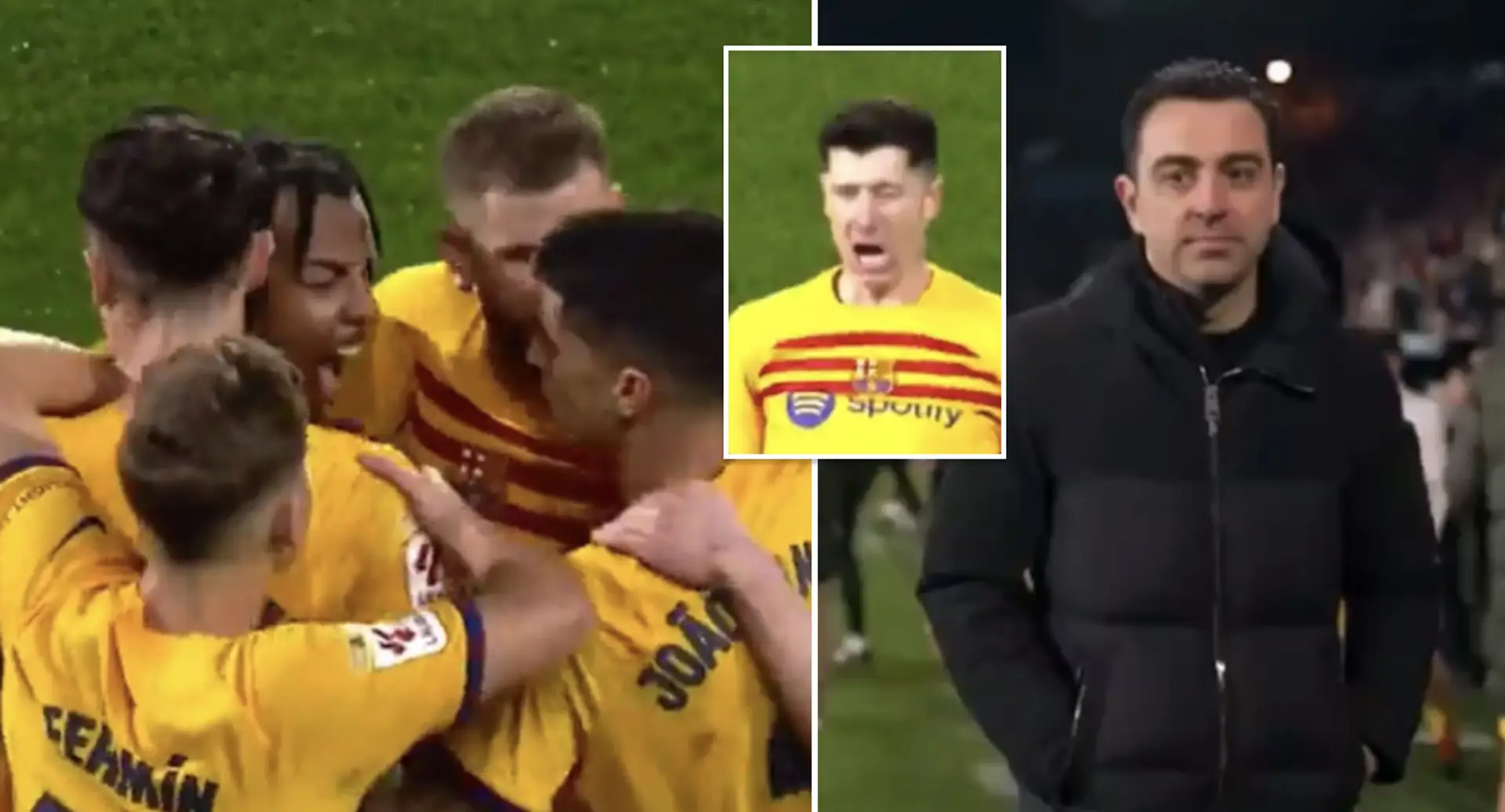 Xavi's reaction to Lewandowski's match-winner v Celta spotted – he couldn't care less