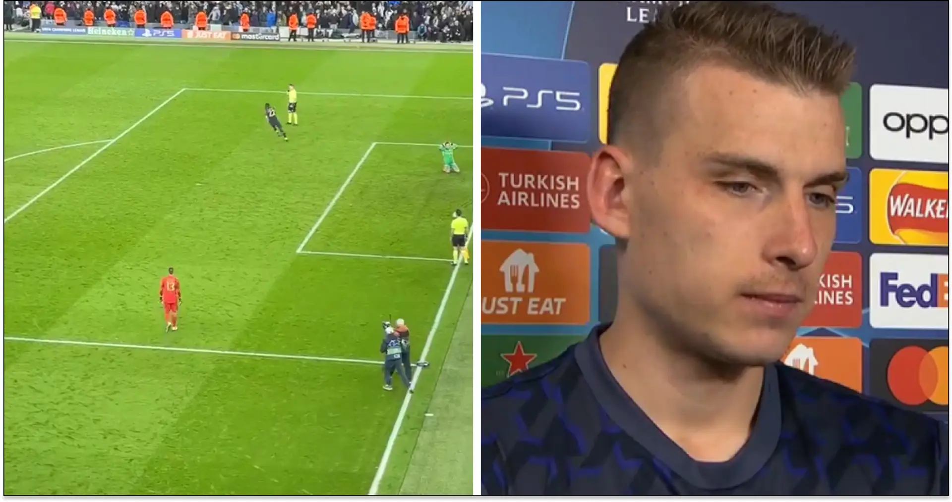 'Wanted to go save another one': Lunin's cold reaction to Rudiger winning City tie caught on camera
