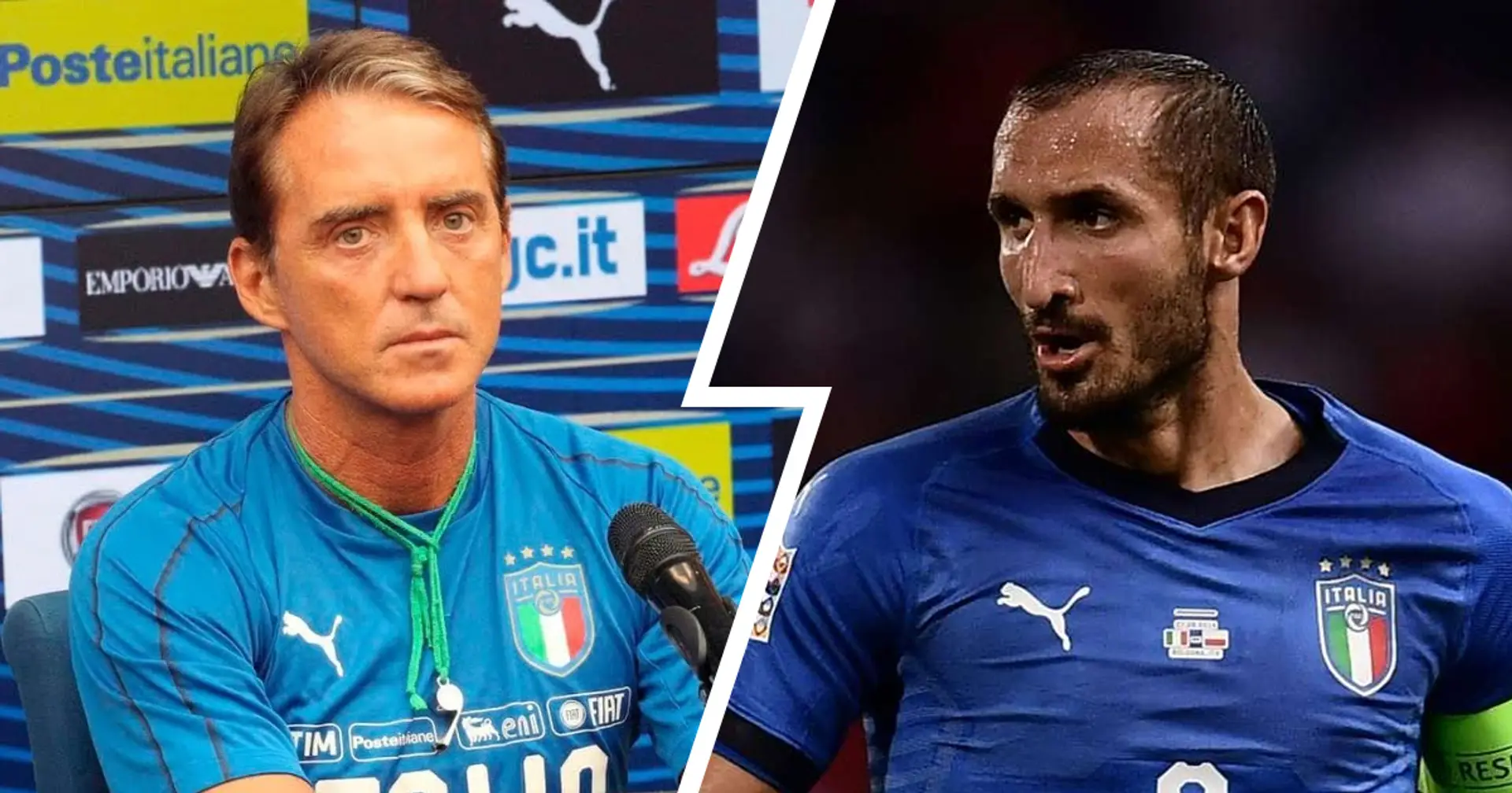 Italy boss Mancini reveals he accidentally left Chiellini on the bench against Bosnia-Herzegovina
