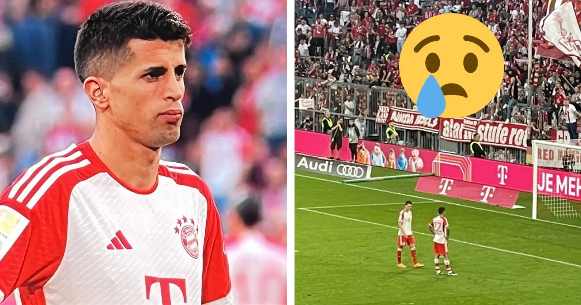 Ein Bild, das weh tut: Pavard und Cancelo stehen am längsten vor der Tribüne - was es ihr letztes Heimspiel für Bayern?