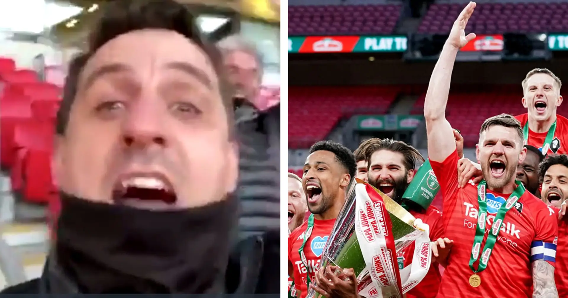 Class of 92’s Salford City win EFL Trophy – Neville shares delightful reaction