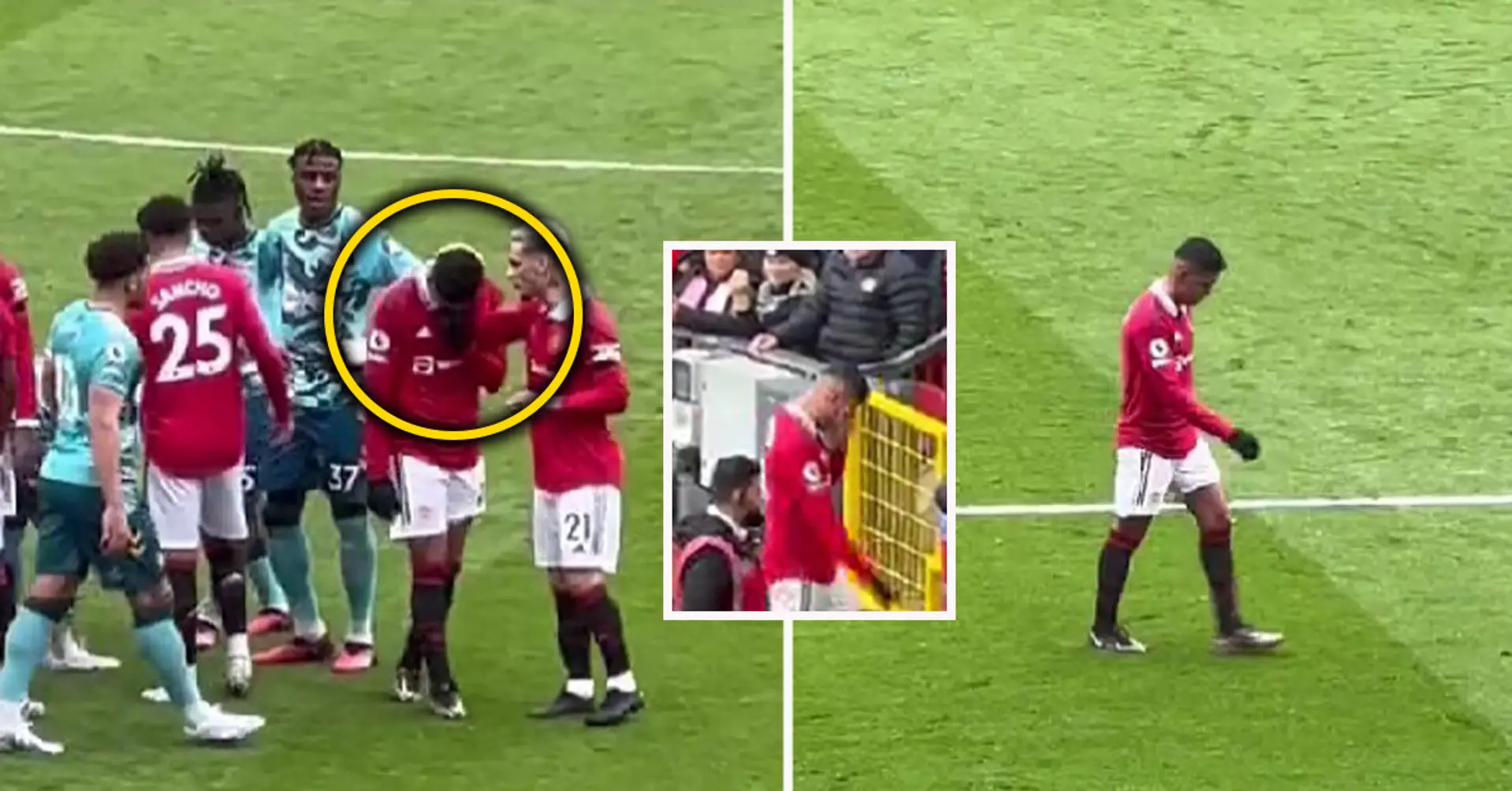 Schmerzhafter Anblick: Casemiro weinte gerade auf dem Spielfeld, als ihm klar wurde, dass er nun vier Spiele von United in der Premier League verpassen wird