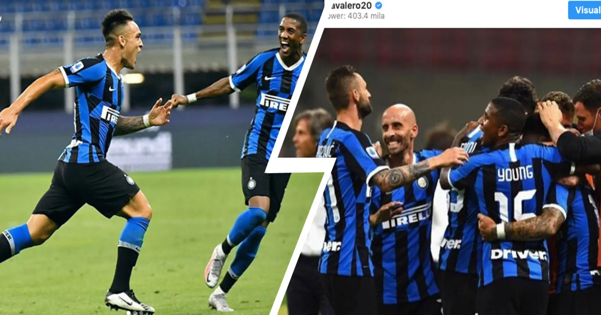 La gioia dei nerazzurri sui social dopo la vittoria sul Torino, Valero a Lautaro danno la carica all'Inter