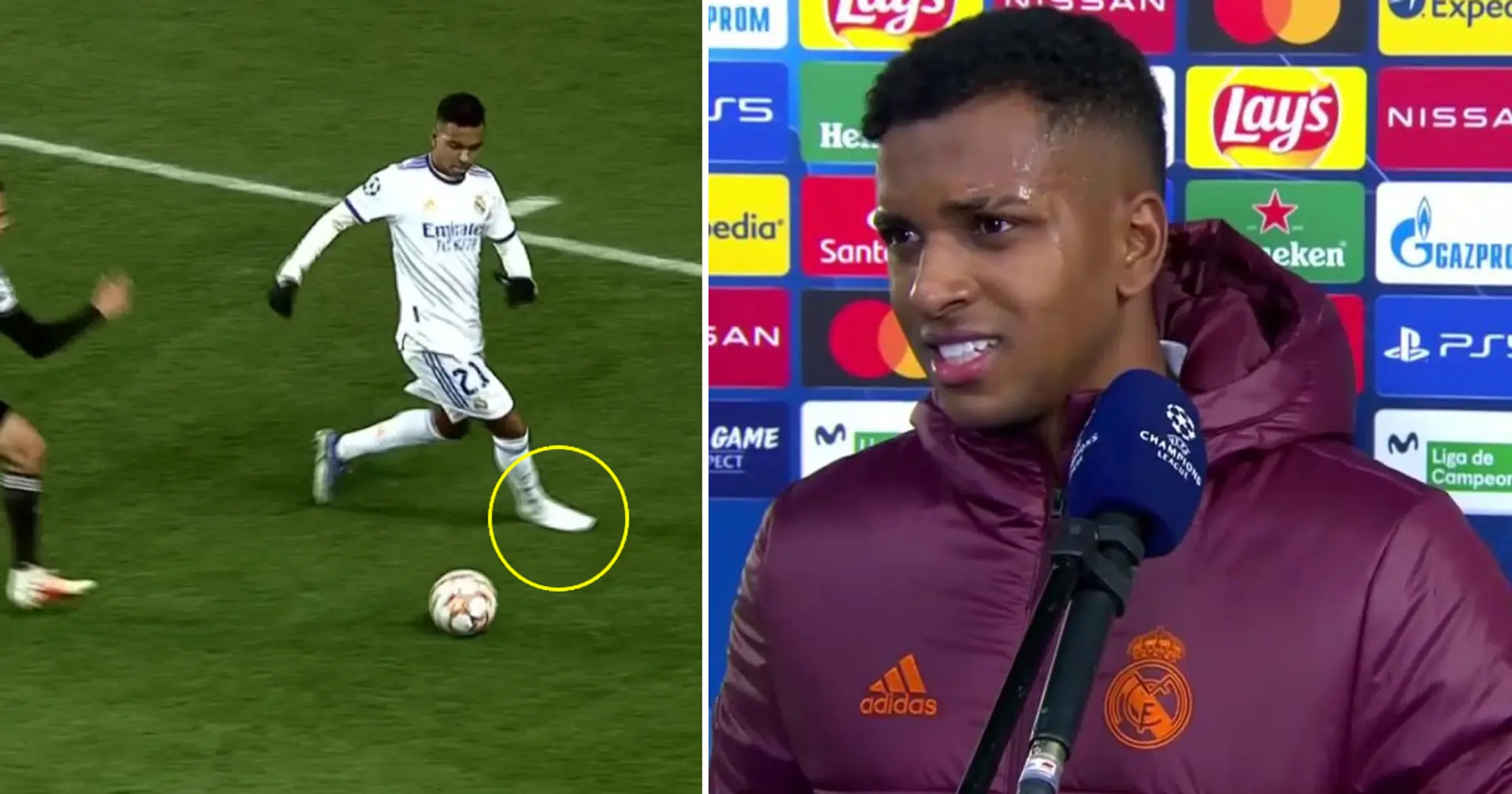 Caught on camera: Rodrygo continues to dribble despite losing his shoe