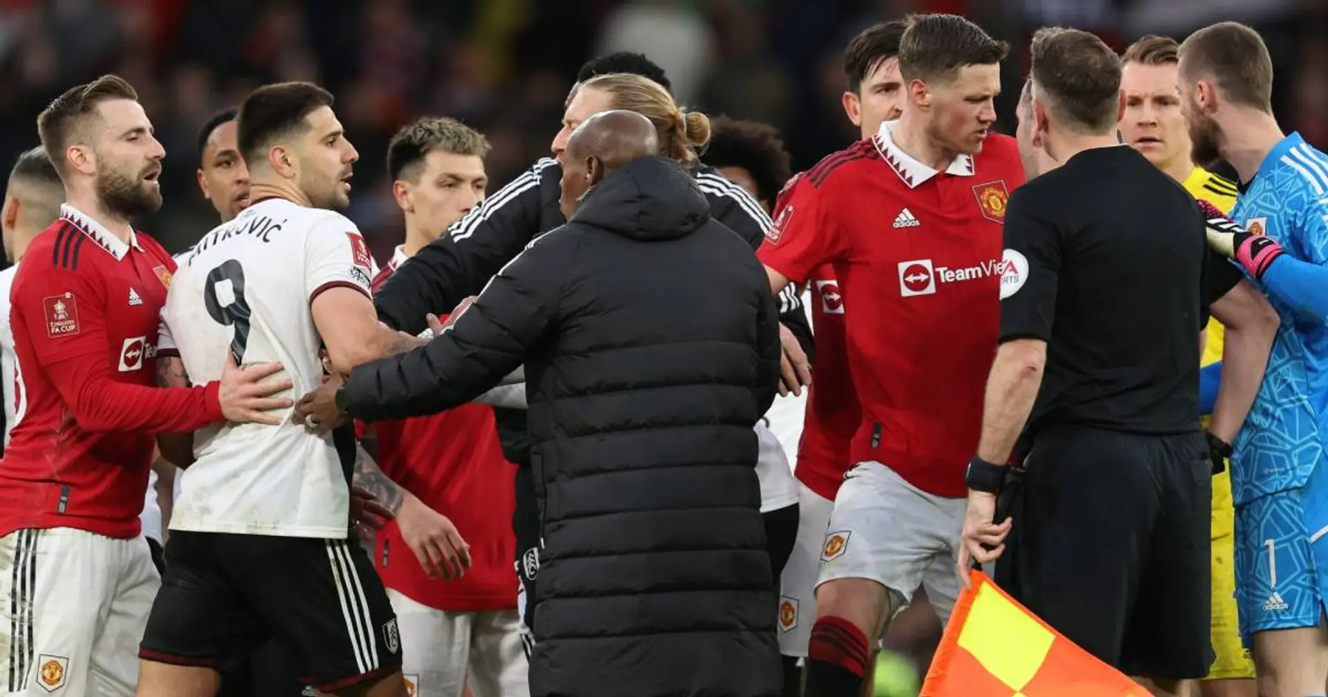 Man United charged by FA for surrounding referee vs Fulham — fifth time in 2022/23