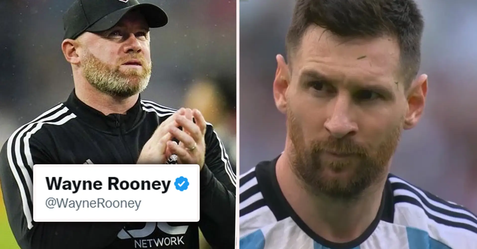Er erinnert sich an alles. Wayne Rooney reagiert auf seinen eigenen Tweet von 2012 über Leo Messi: "Nichts hat sich geändert" 