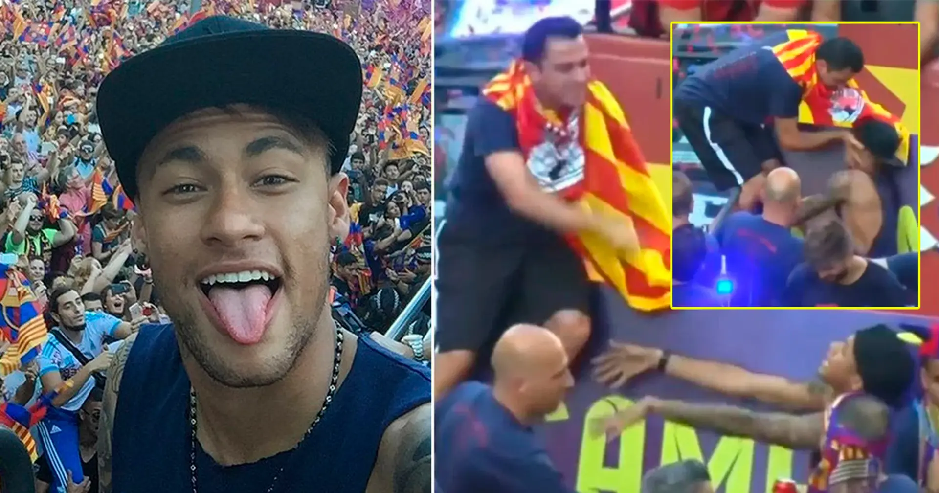 Xavi explains shove on Neymar at Barcelona trophy parade in 2015