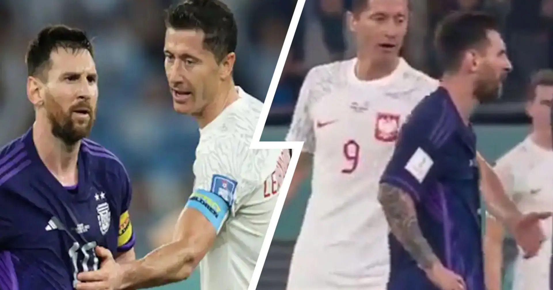Captado en cámara: Messi ignora el gesto de apretón de manos de Lewandowski en el partido de la Copa del Mundo