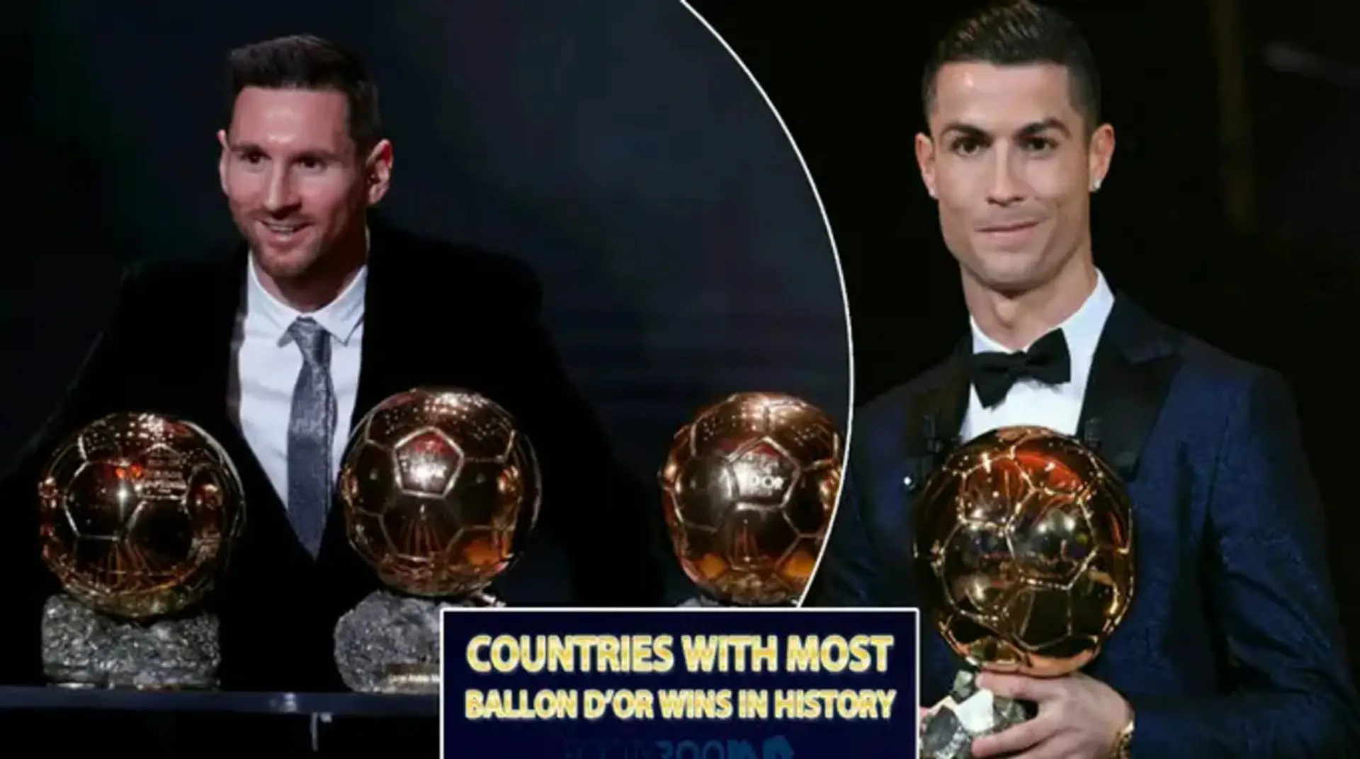 Revelados los países con más Balones de Oro: Messi podría hacerlo mejor que Figo y Cristiano juntos