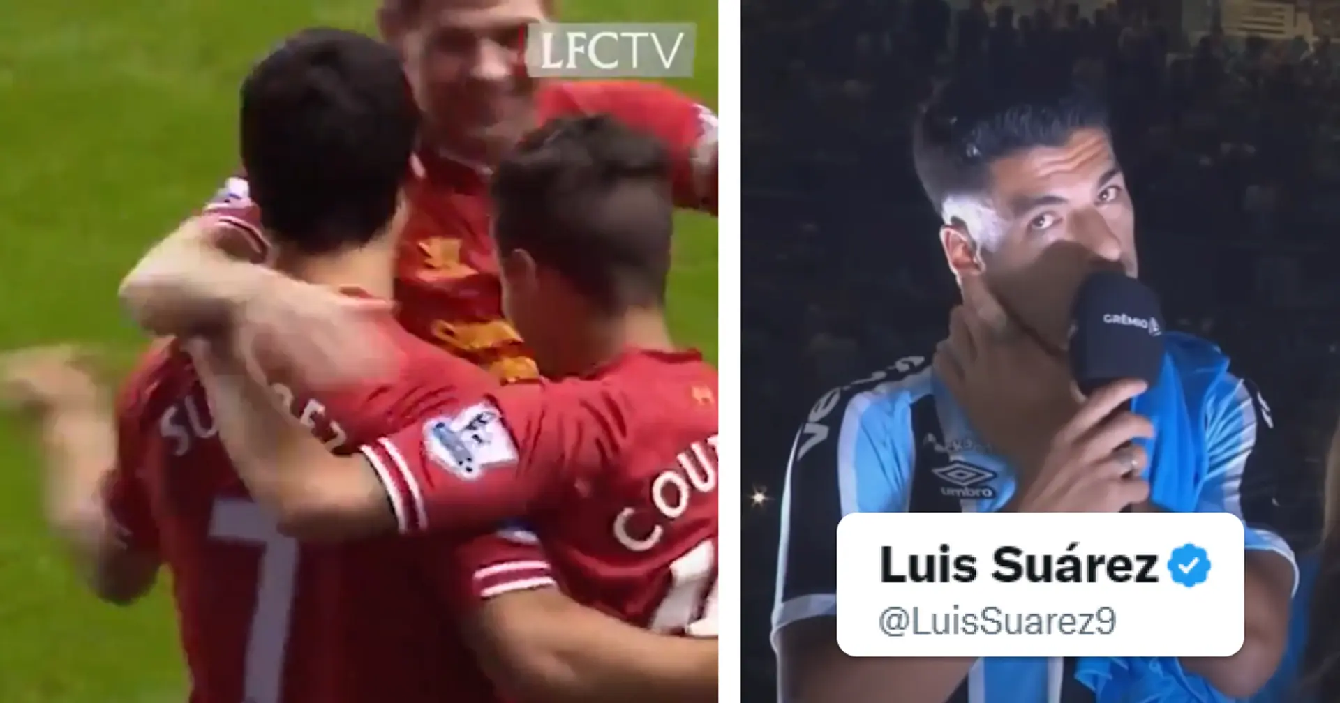 Luis Suarez reacts with 3 words in Spanish to his iconic Liverpool performance