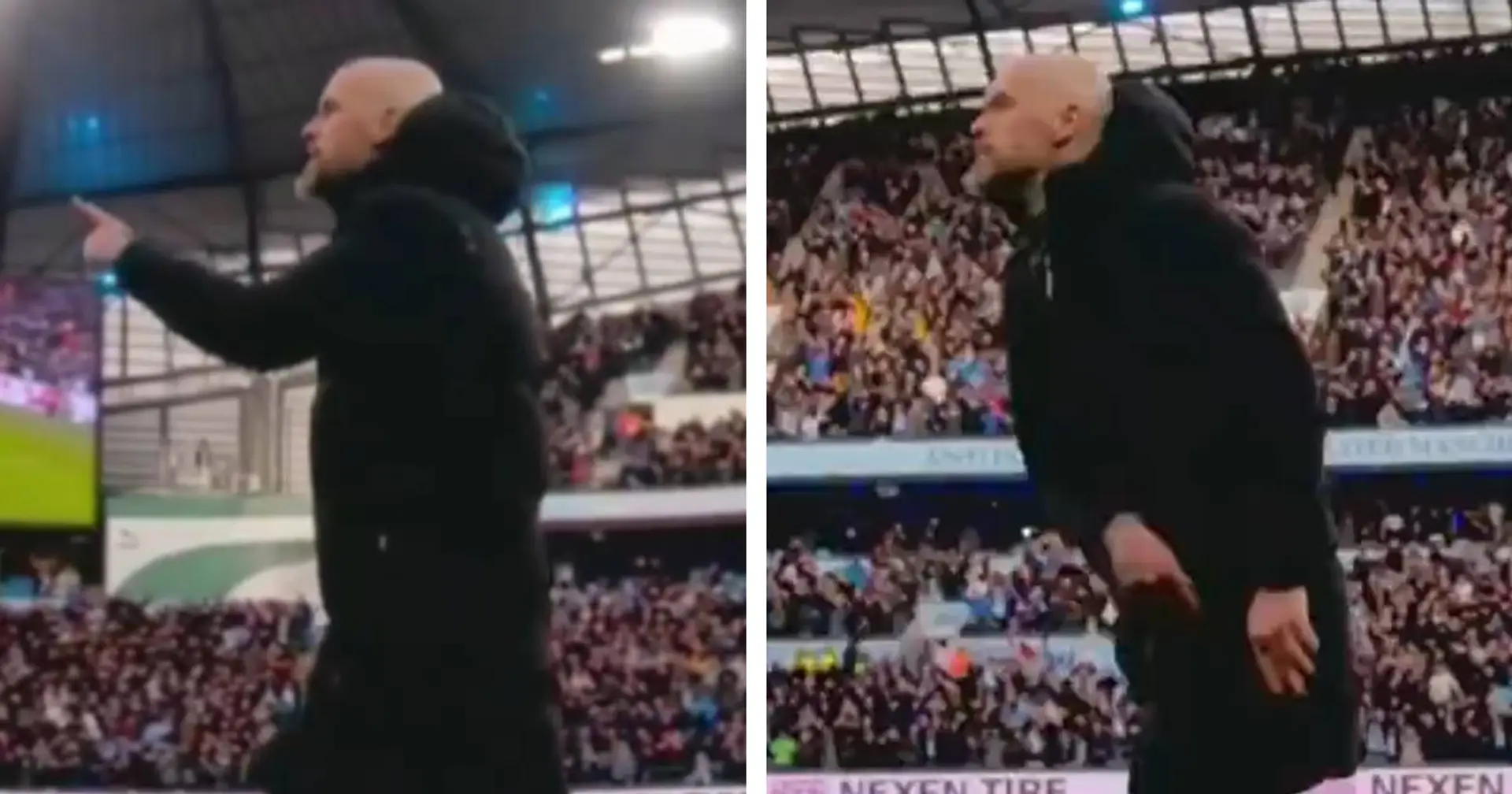 'My manager': Man United fans support Ten Hag as he picks up yellow card
