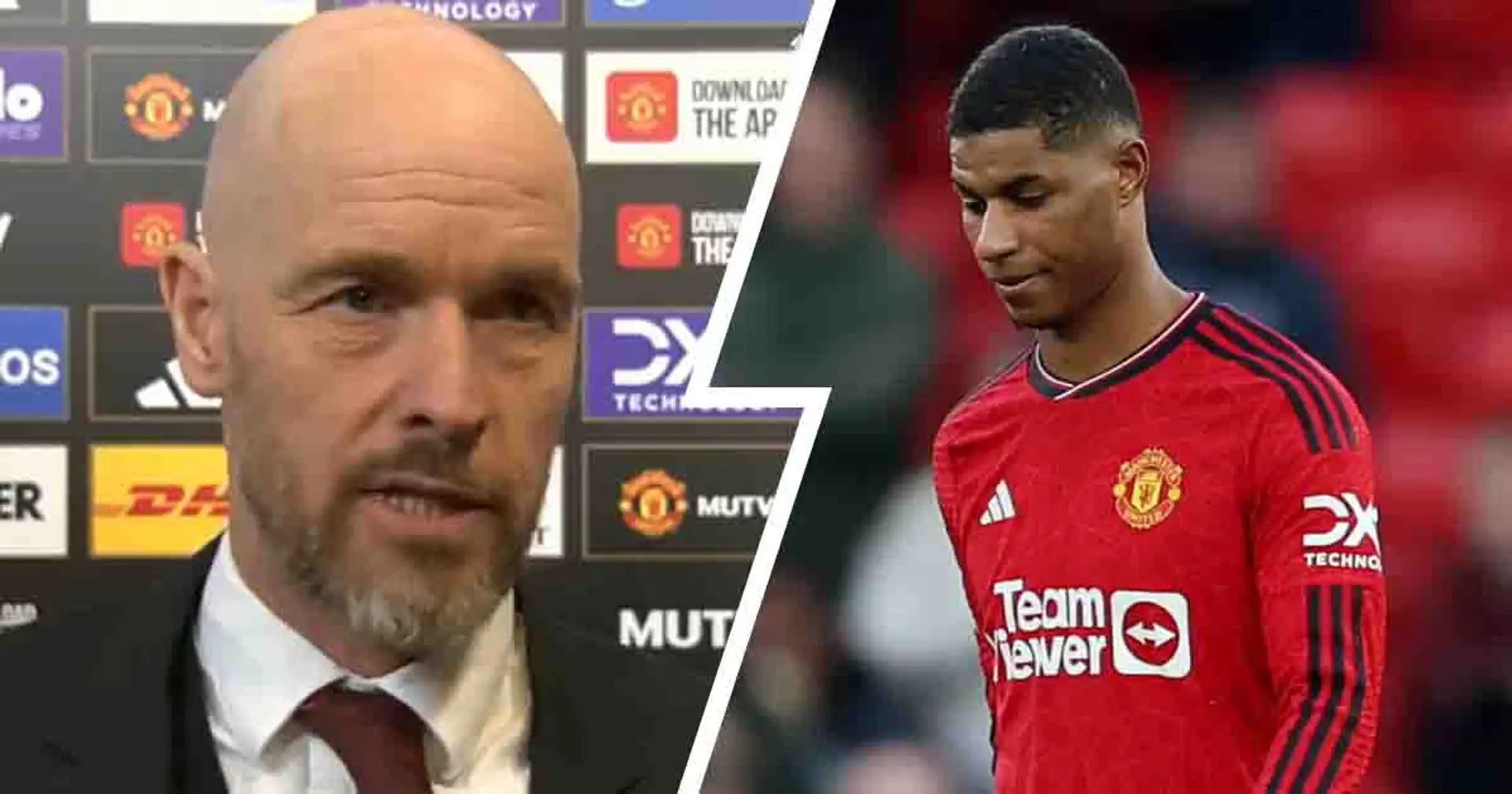 Ten Hag explains why Antony's been replaced with Rashford, reason for McTominay's absence also revealed