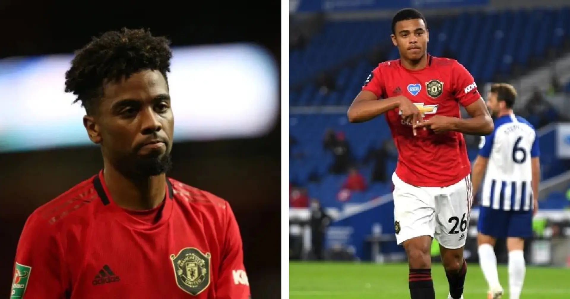 Angel Gomes reacts to Mason Greenwood dedicating goal in Brighton game to him