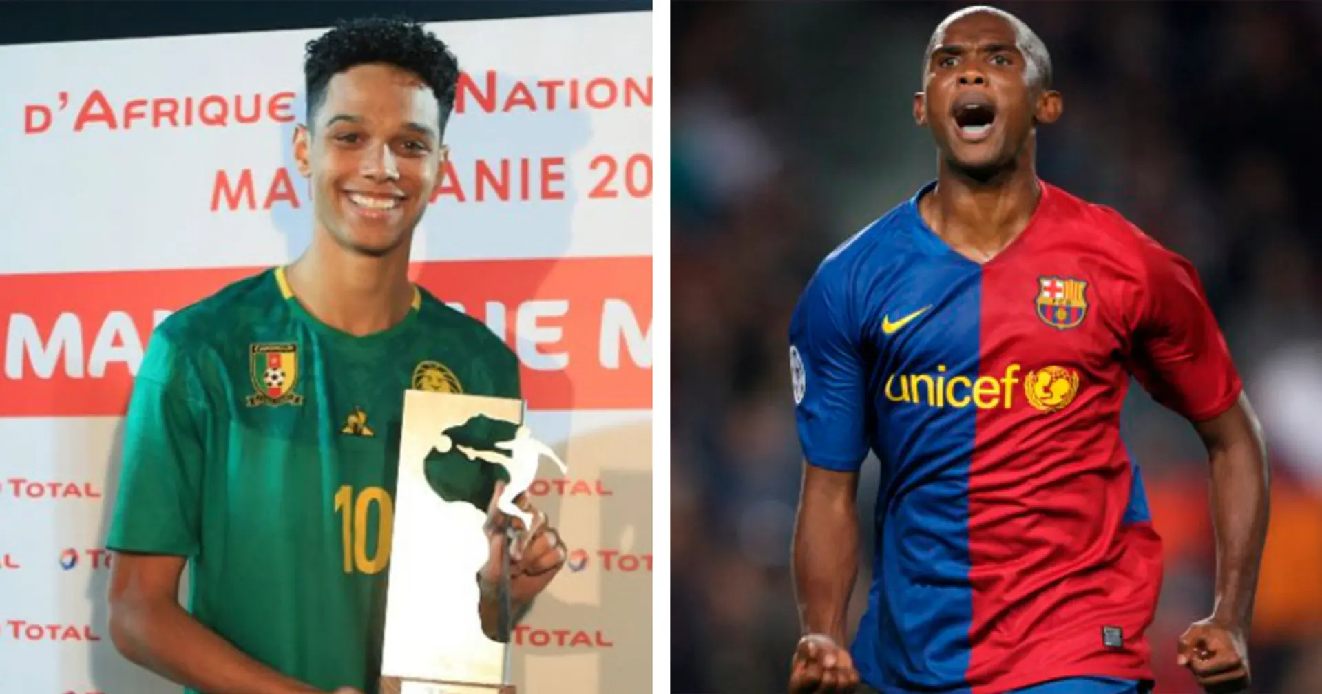 18-year-old Etienne Eto'o scores 2 goals in U20 African Cup of Nations game, wins MOTM prize