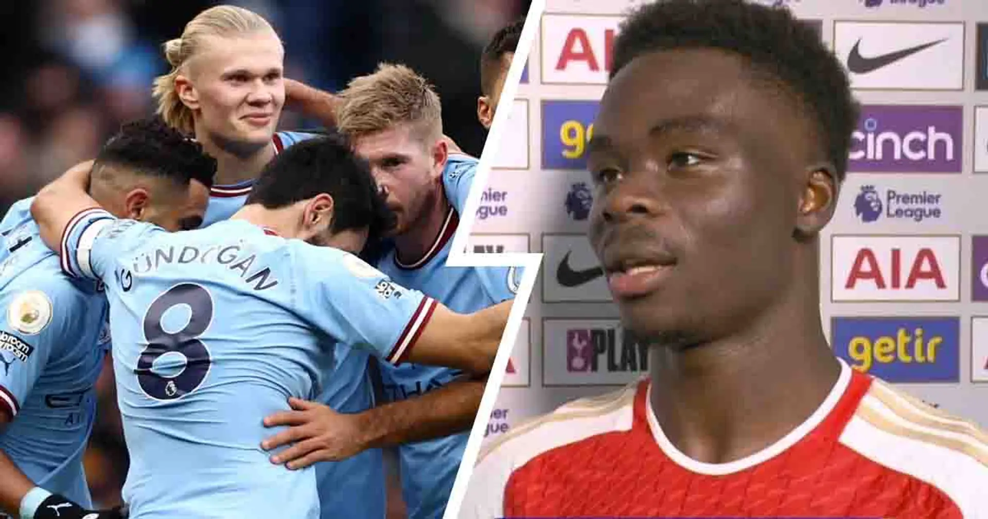 'Beautiful challenge': Saka reveals why Arsenal aren't growing frustrated by Man City's winning run